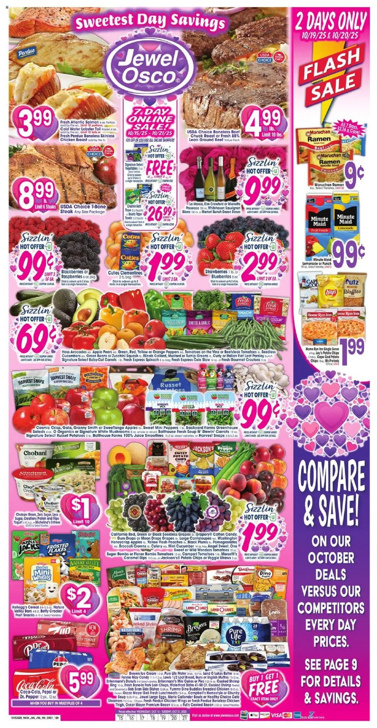 Jewel Osco Weekly Ad - page 1- valid from 10/15/2025