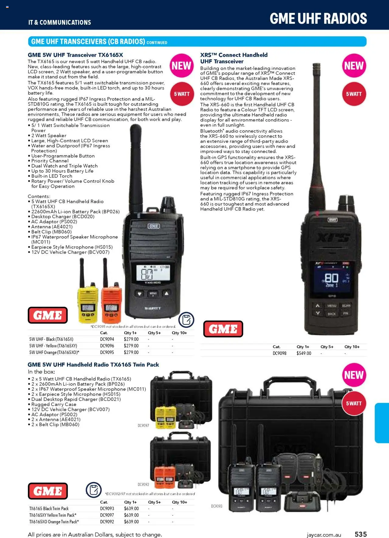 Jaycar Engineering & Scientific Catalogue 2025/2026  - page 535- valid from 09/07/2025