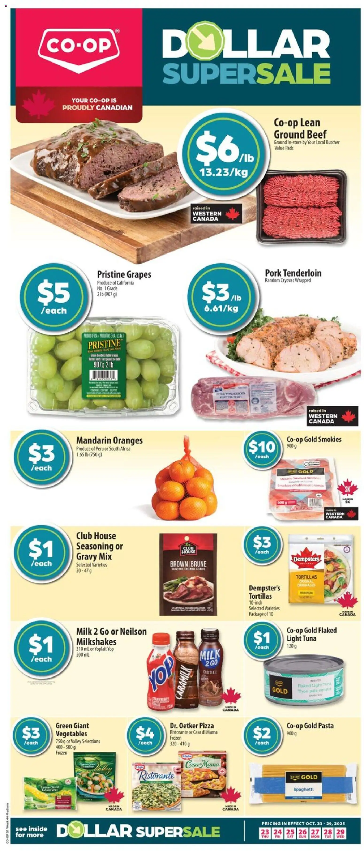 Co-op Food weekly flyer / circulaire - page 1- valid from Oct 23, 2025