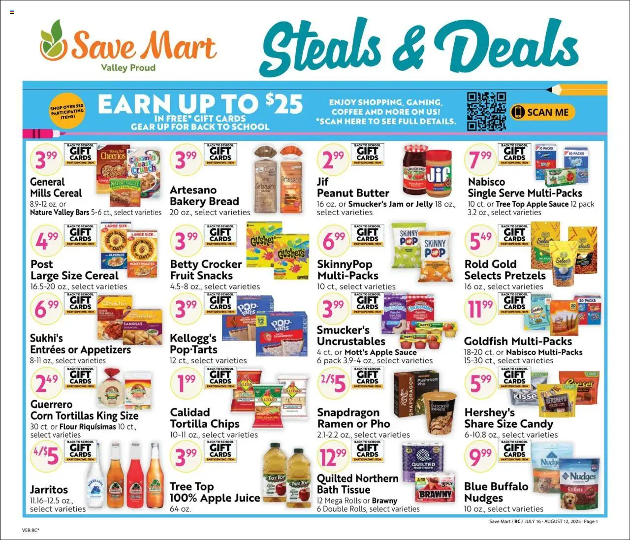 Save Mart Online Savings Guide - page 1- valid from 07/16/2025