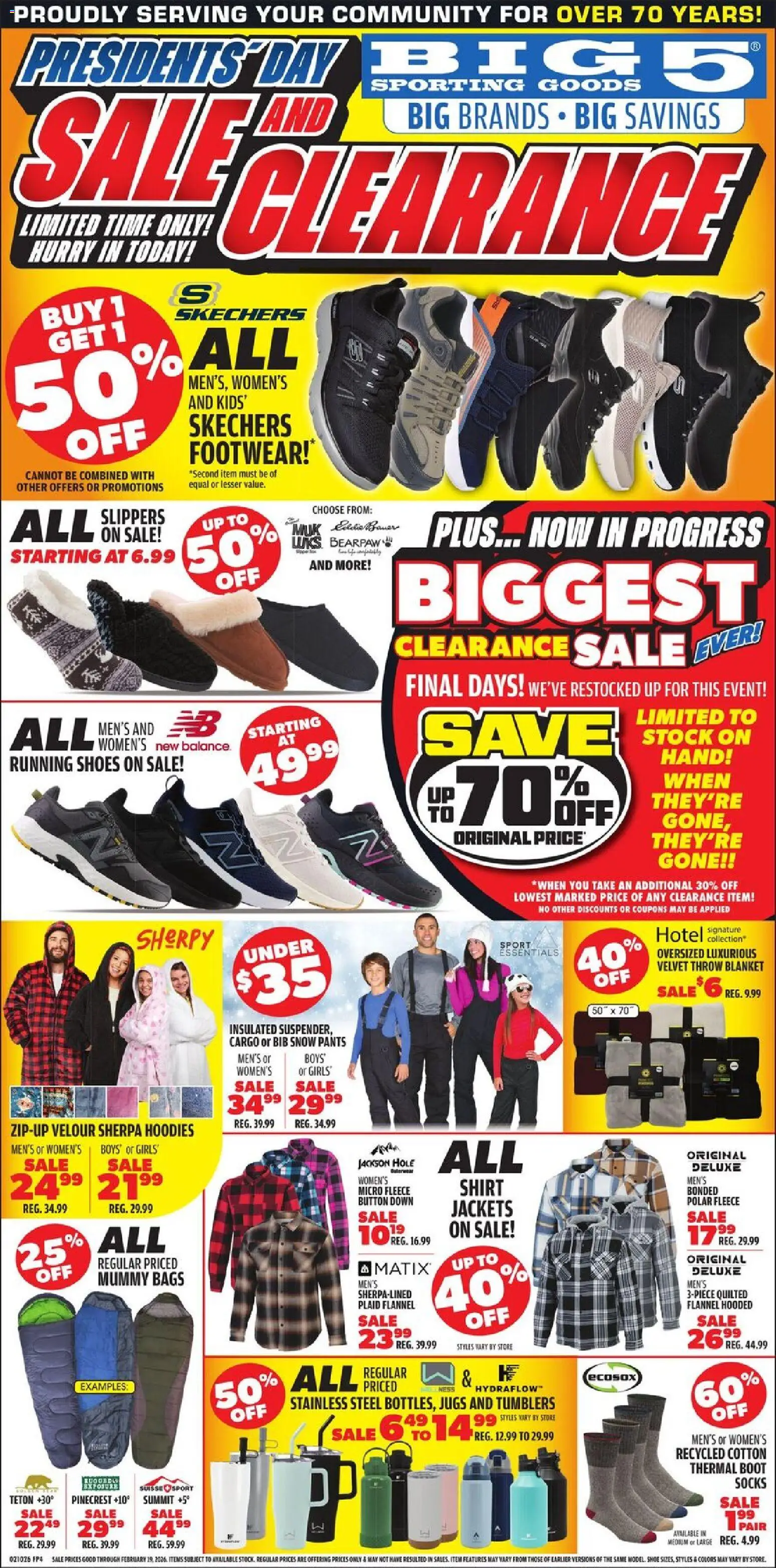 Big 5 Sporting Goods Weekly Ad - page 1- valid from 02/10/2026