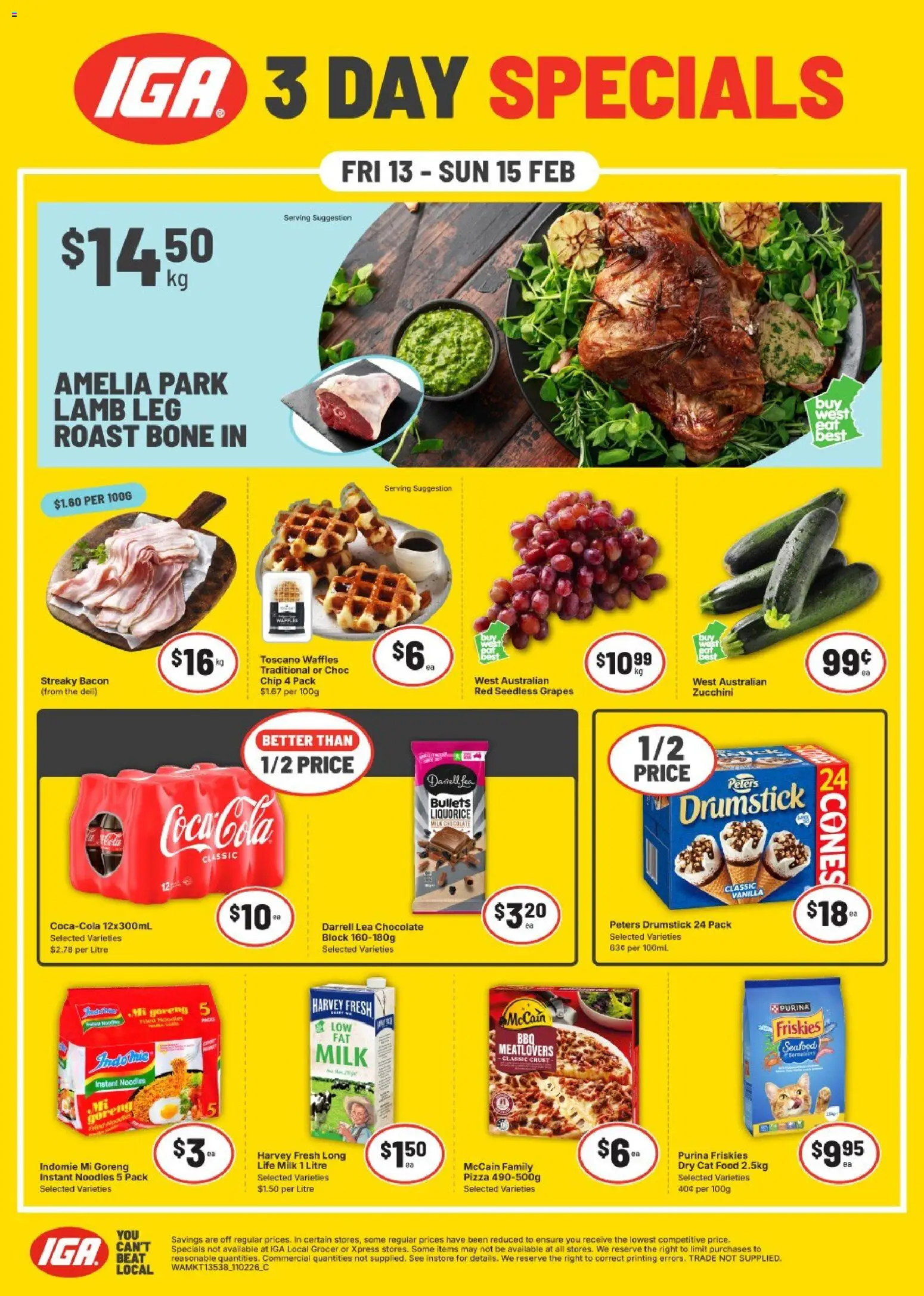 IGA Weekend Specials NT/WA - page 1- valid from 13/02/2026