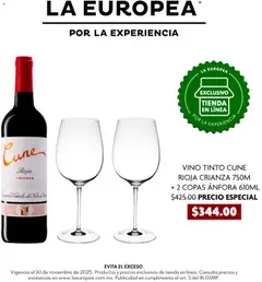La Europea catálogo Cune Crianza Rioja válido desde 25/11/2025