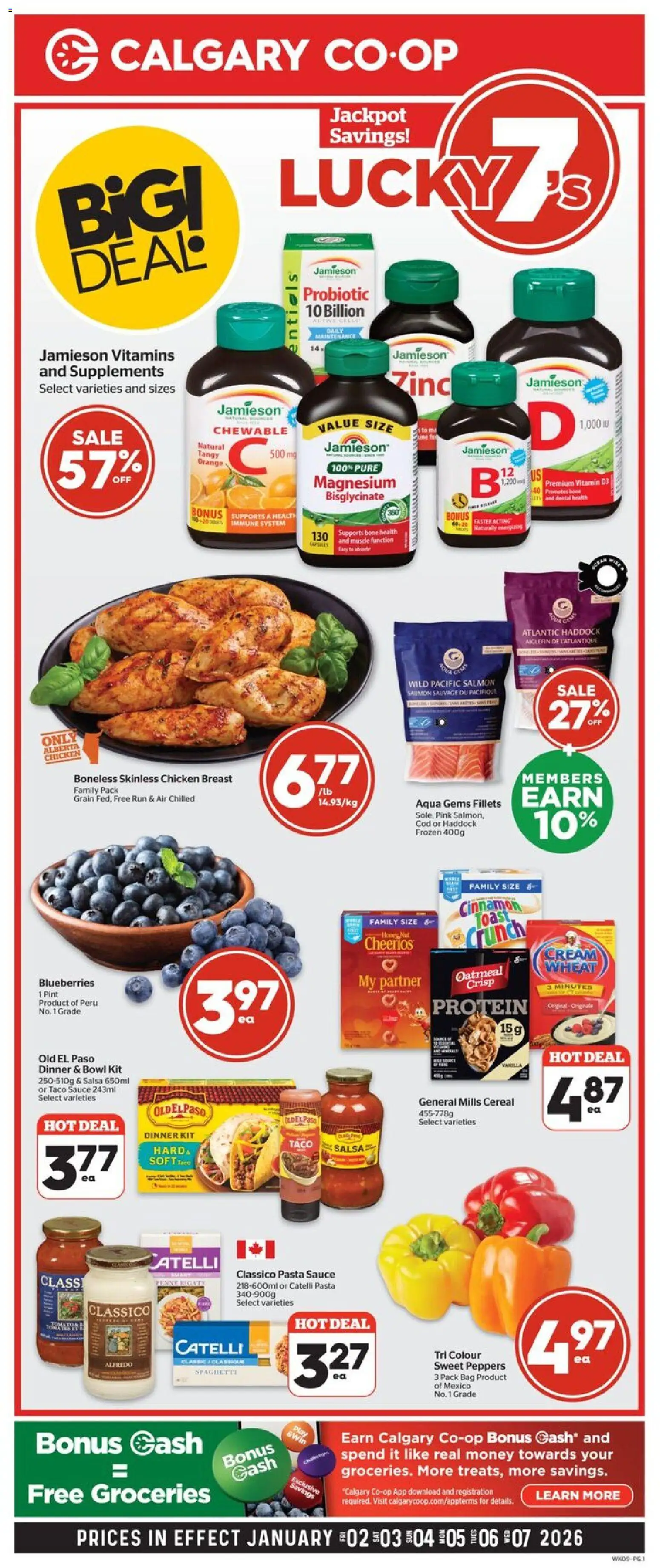 Calgary Co-op weekly flyer / circulaire - page 1- valid from Jan 2, 2026