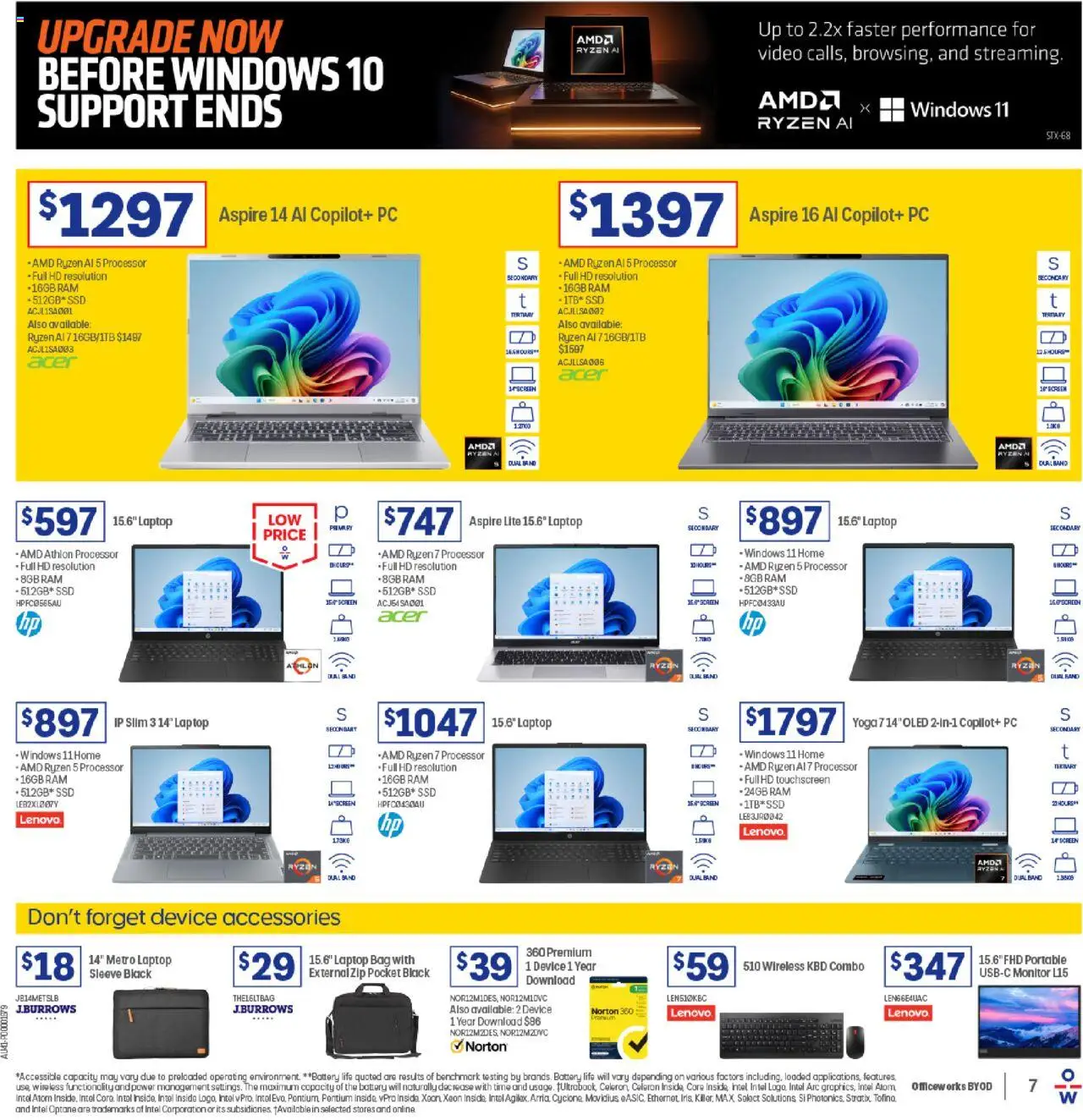 Officeworks  Catalogue  - page 7- valid from 01/10/2025
