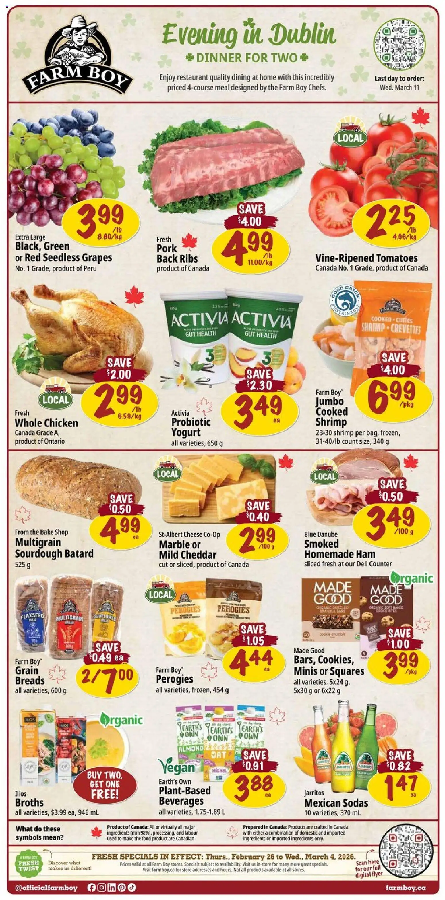 Farm Boy weekly flyer / circulaire - page 1- valid from Feb 26, 2026