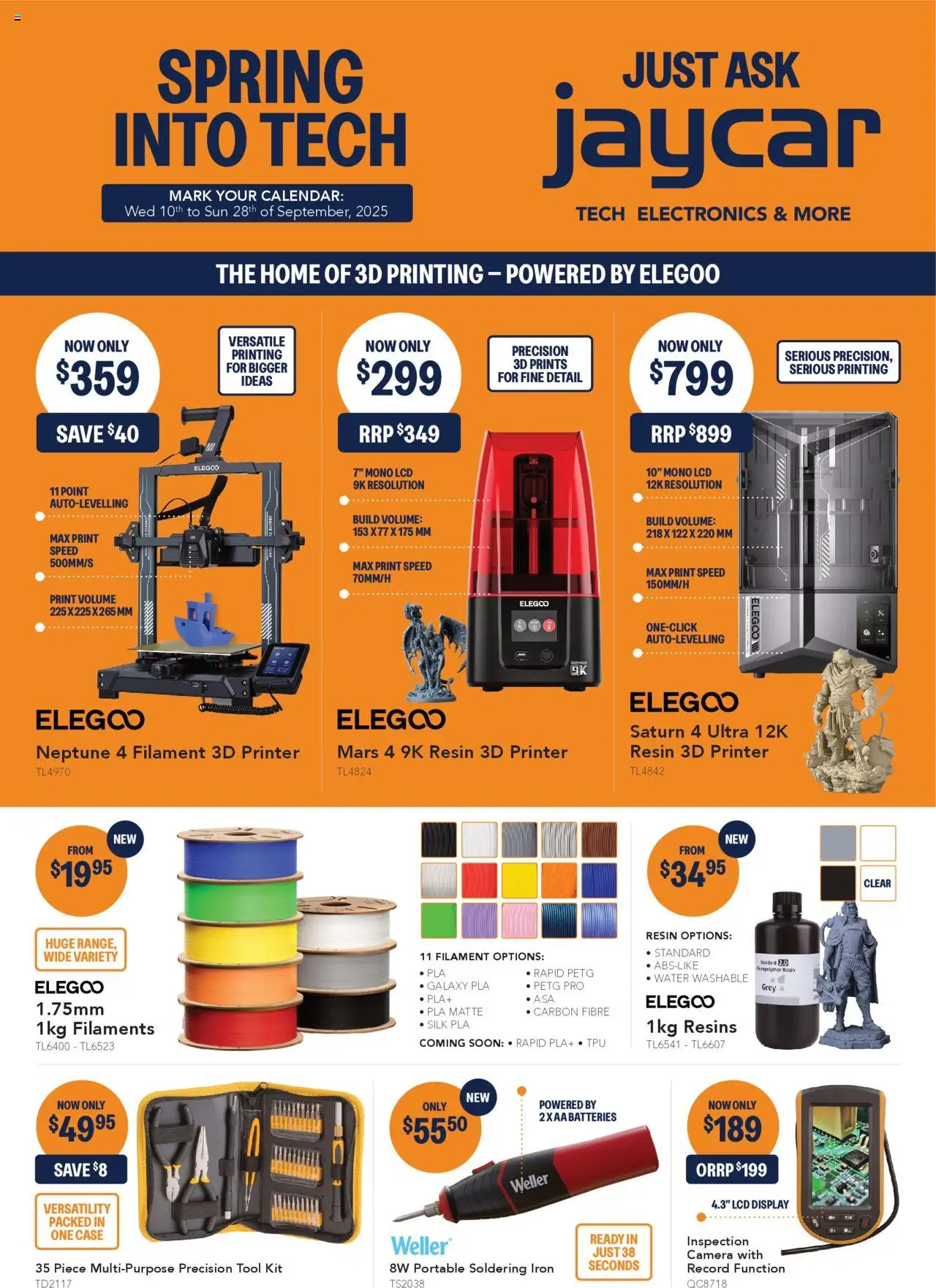 Jaycar Catalogue - page 1- valid from 10/09/2025