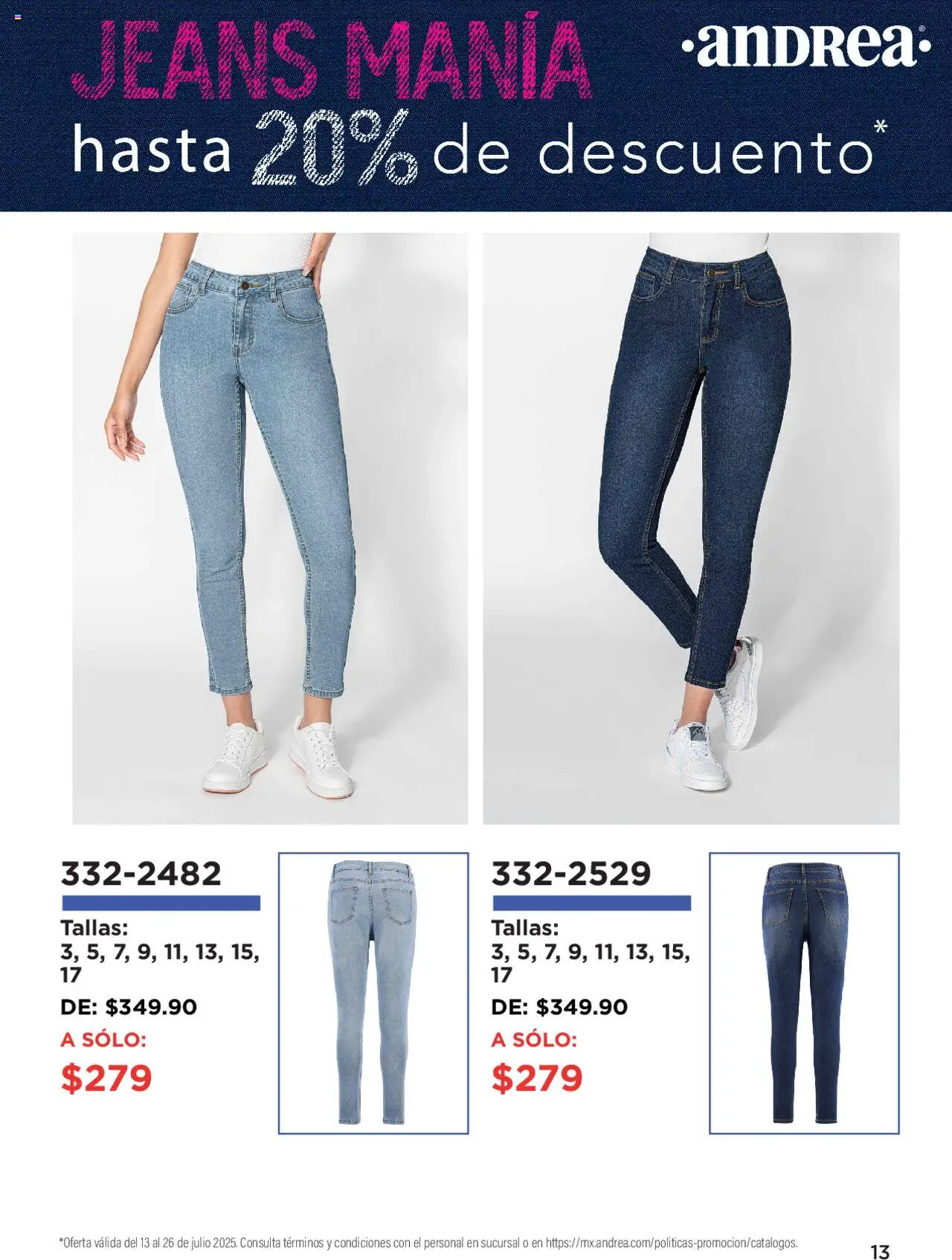Andrea catálogo Denim Manía - página 13- válido desde 13/07/2025
