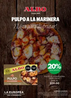La Europea catálogo El pulpo a la marinera ALBO  válido desde 21/10/2025