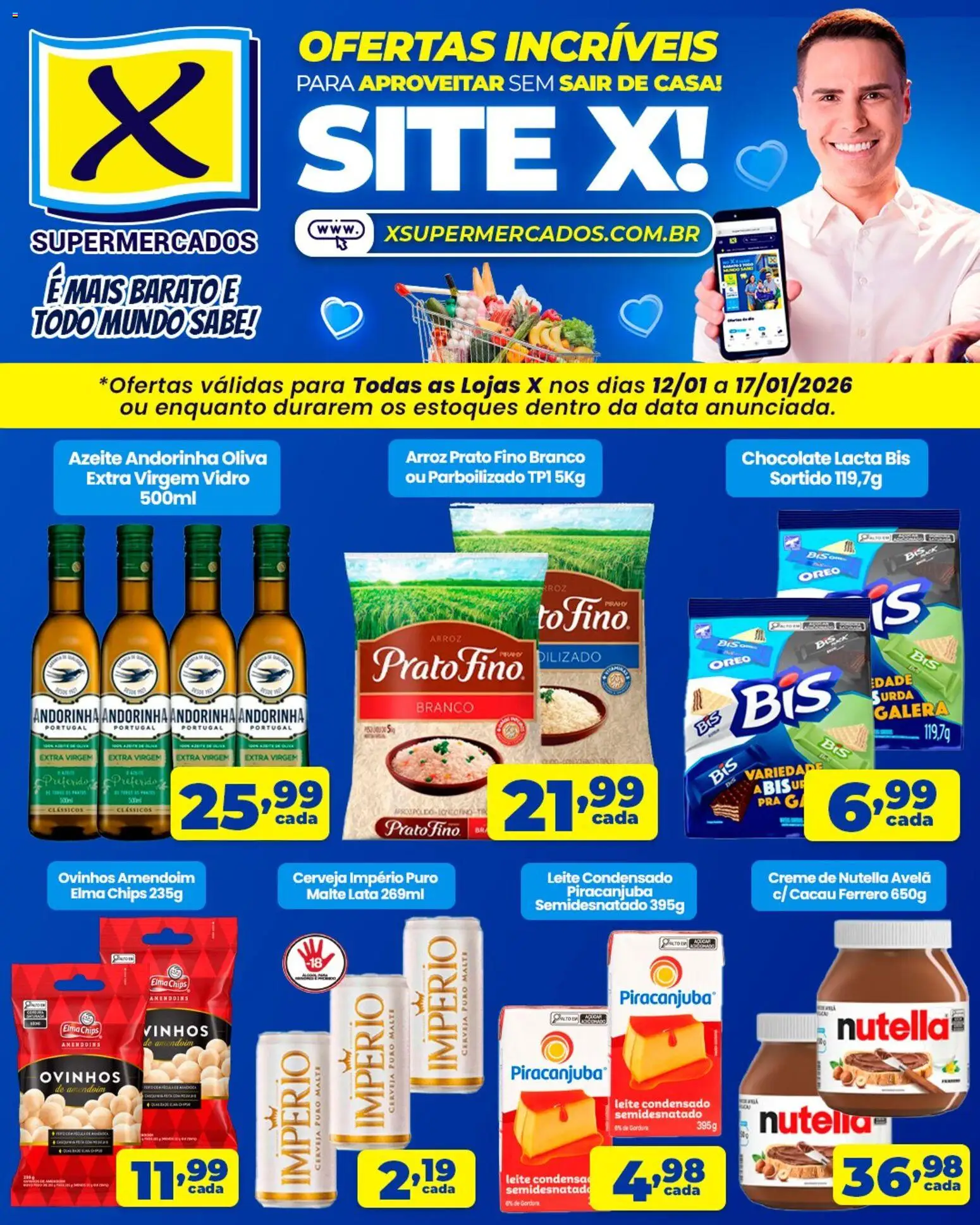 X Supermercados - Ofertas Online - página 1- válido a partir de 12/01/2026
