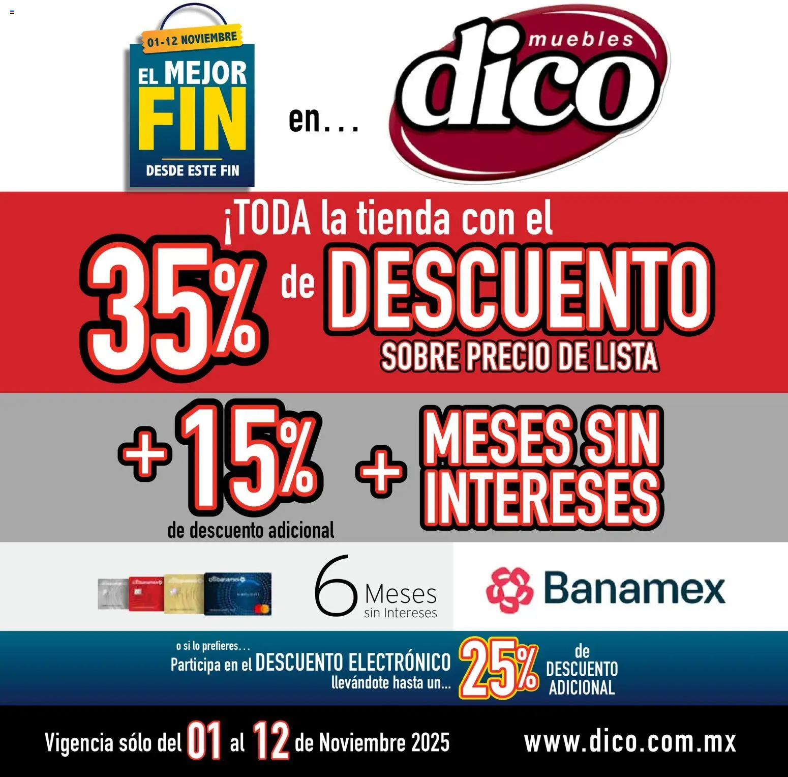 Muebles Dico Buen Fin  - página 1- válido desde 01/11/2025