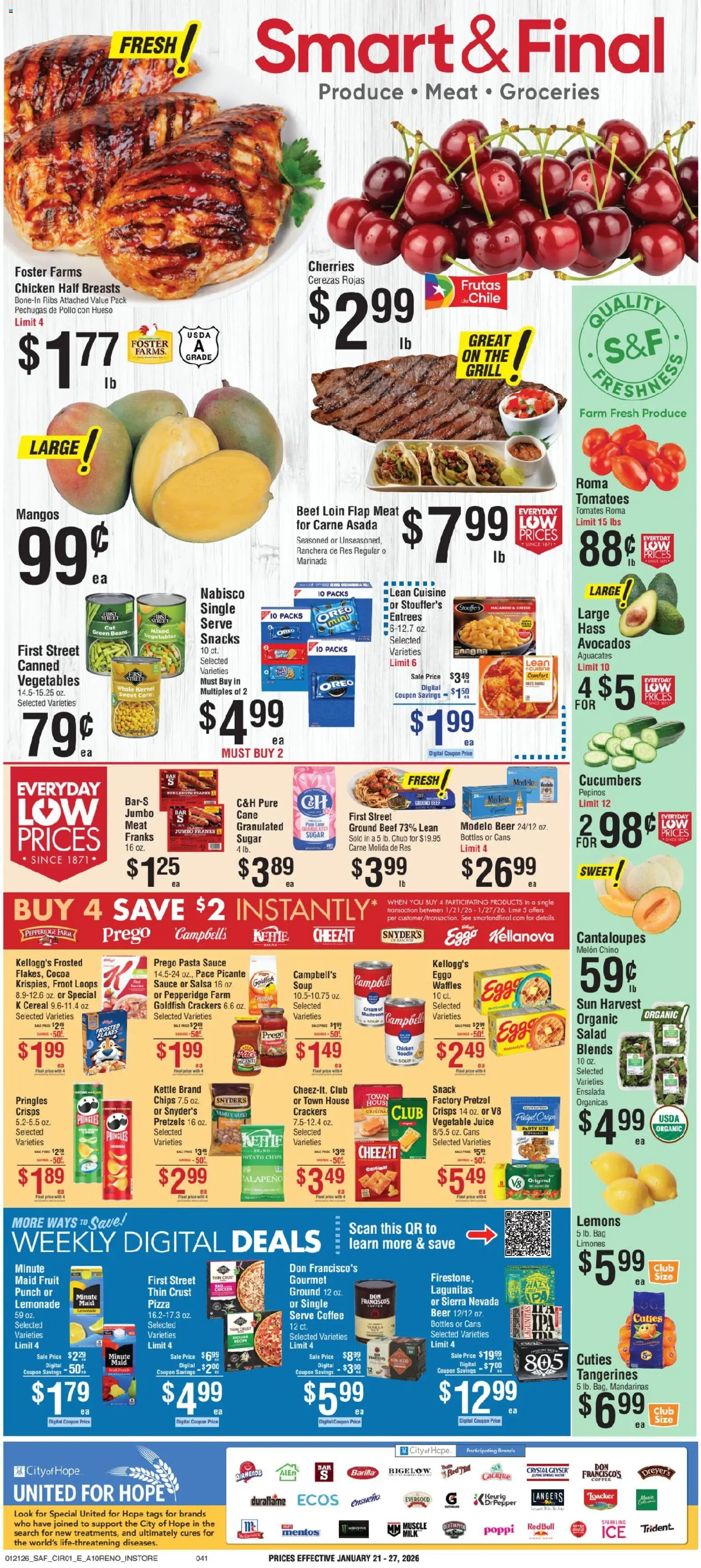 Smart & Final Weekly Ad - page 1- valid from 01/21/2026