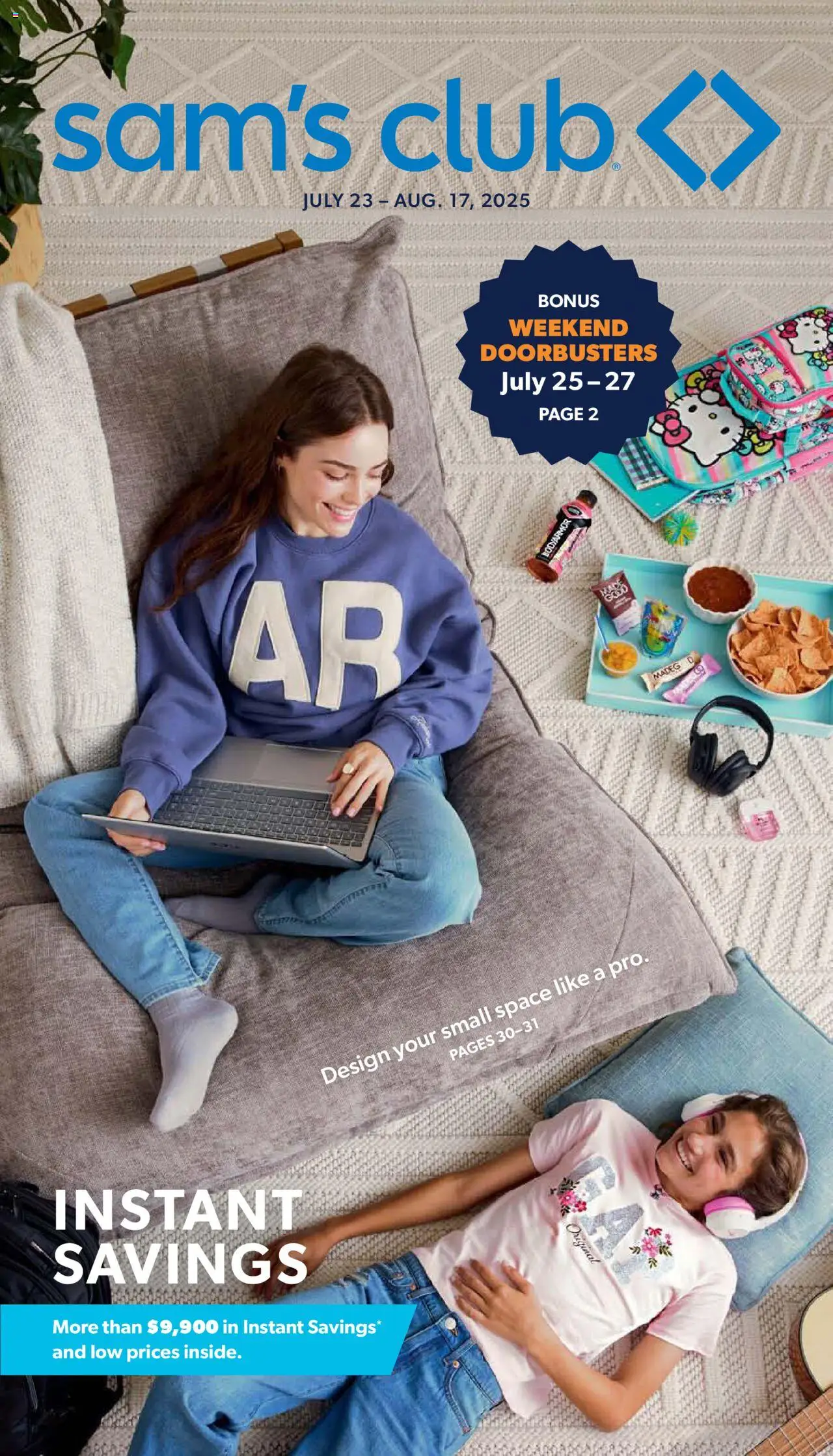 Sam's Club Instant Savings - page 1- valid from 07/23/2025