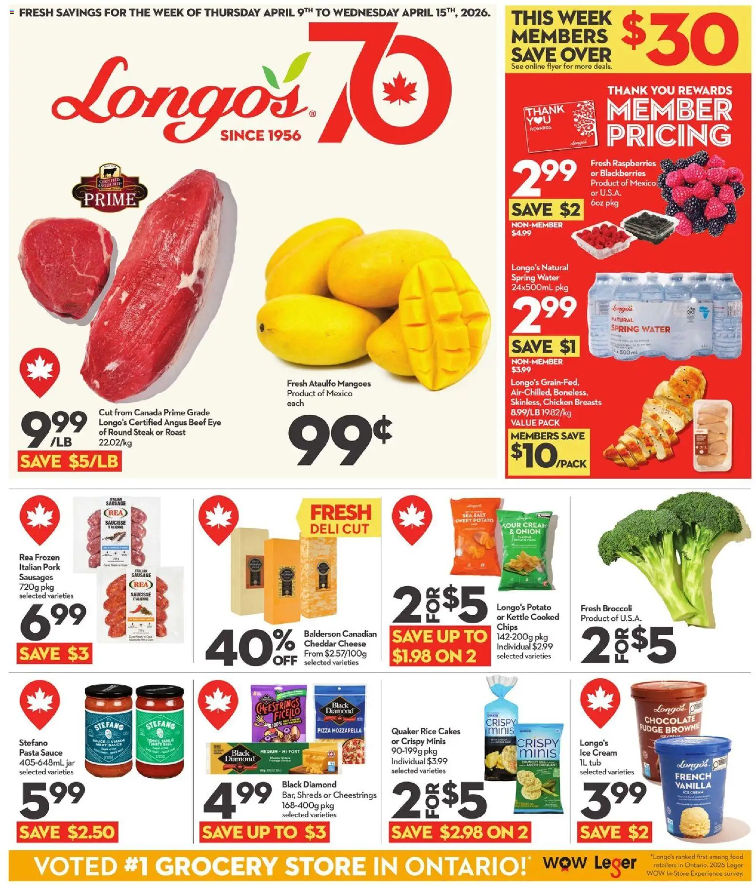 Longo's weekly flyer / circulaire - page 1- valid from Apr 9, 2026