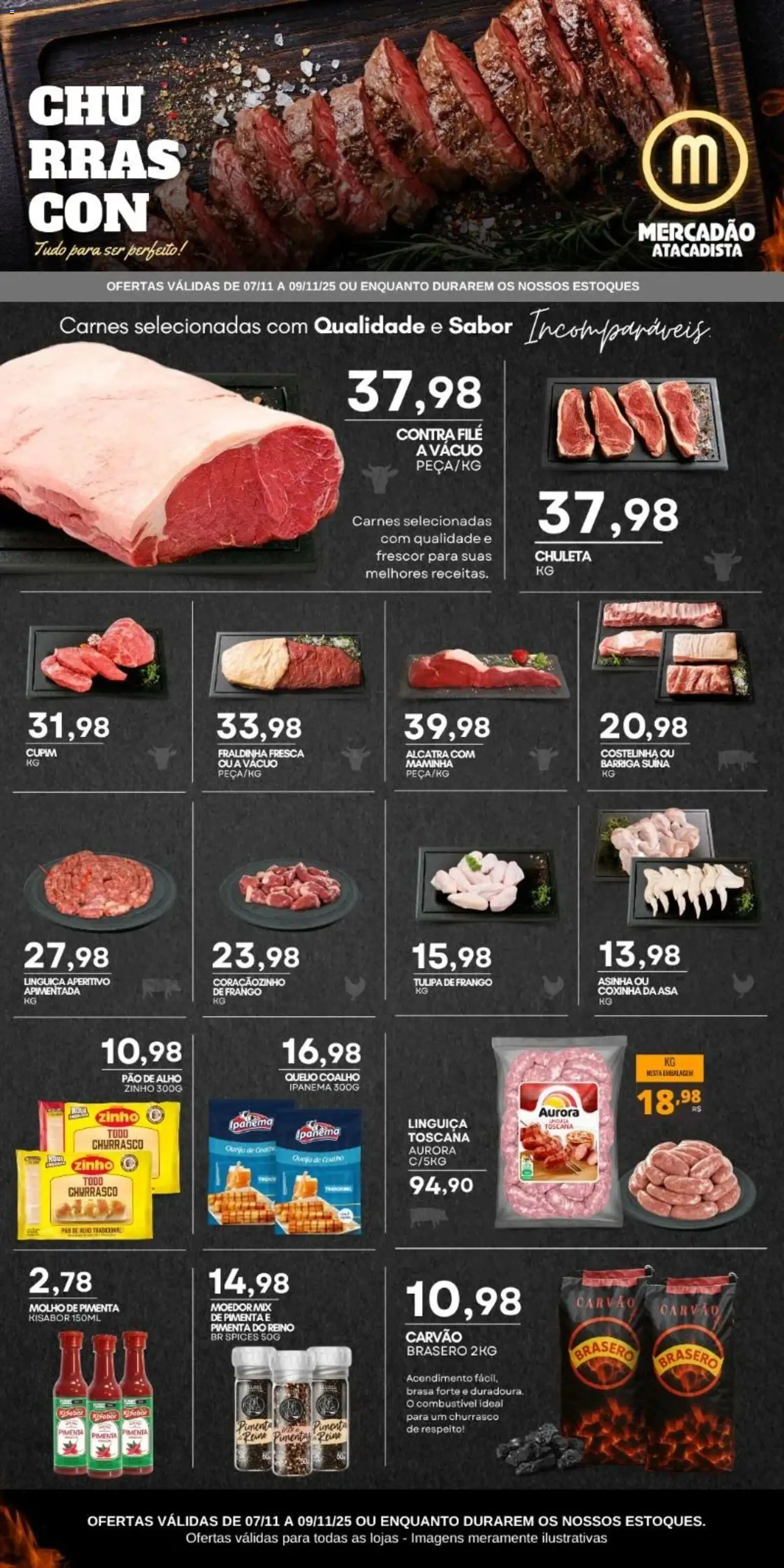 Mercadão Atacadista - Ofertas Churrasco - página 1- válido a partir de 07/11/2025
