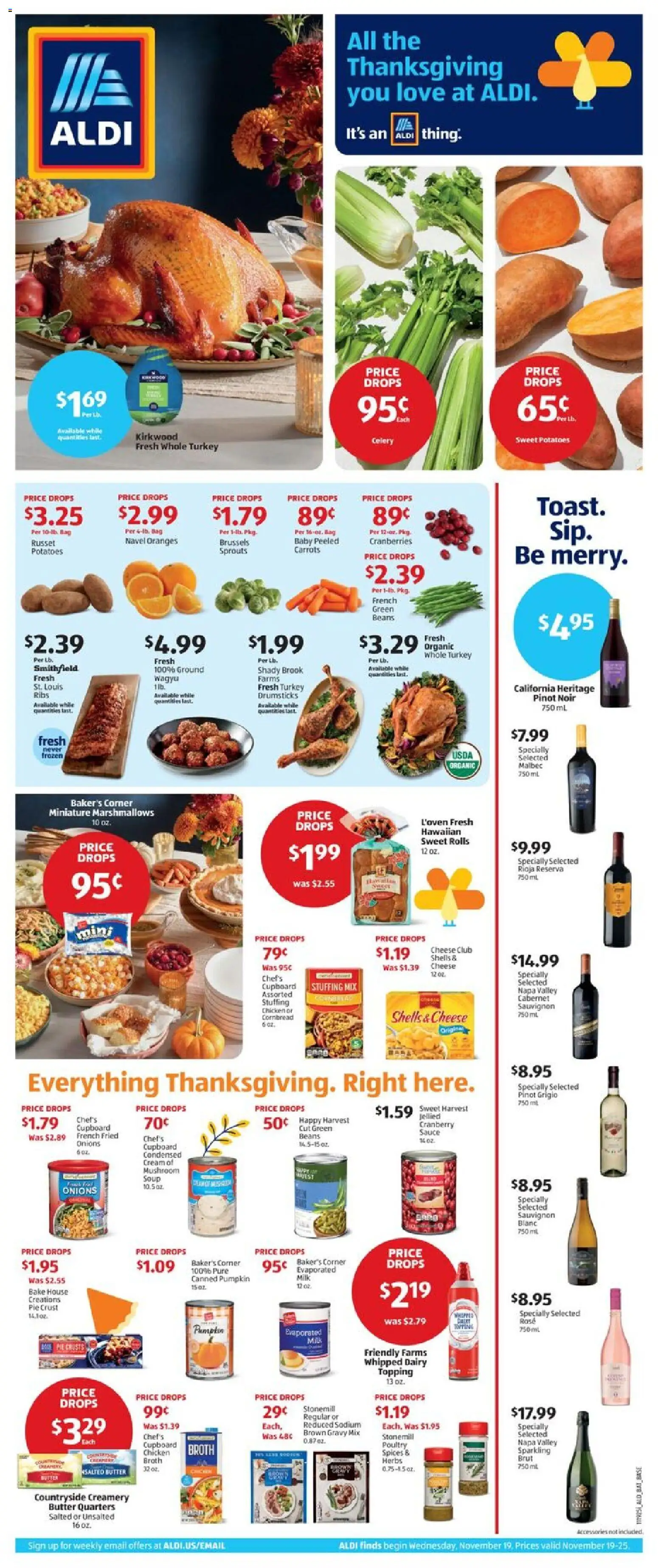 Aldi Weekly Ad - page 1- valid from 11/19/2025