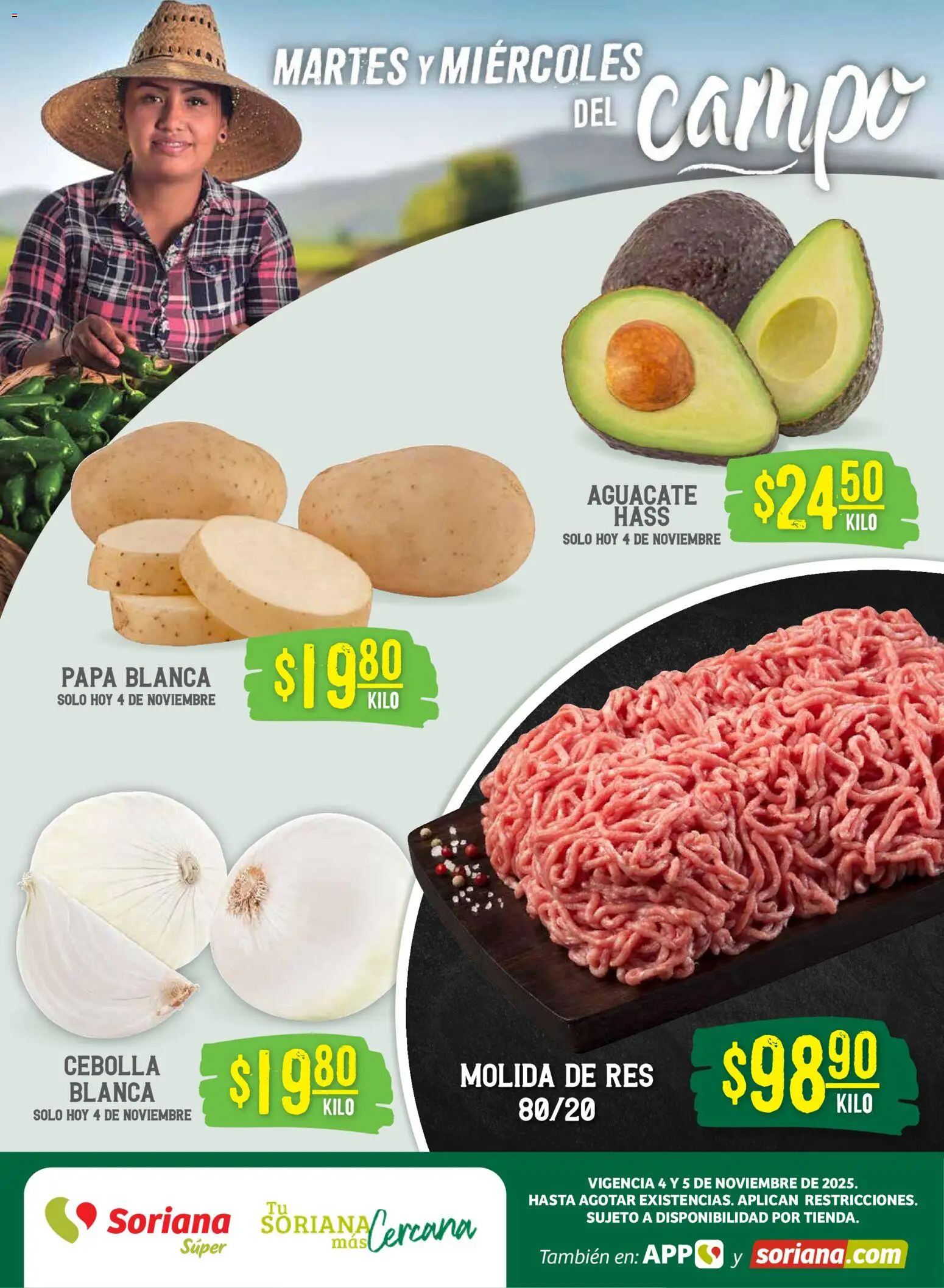 Soriana - Martes y Miércoles del Campo Súper: Ver, Tab, Chis, Camp, Yuc y Q. Roo - página 1- válido desde 04/11/2025