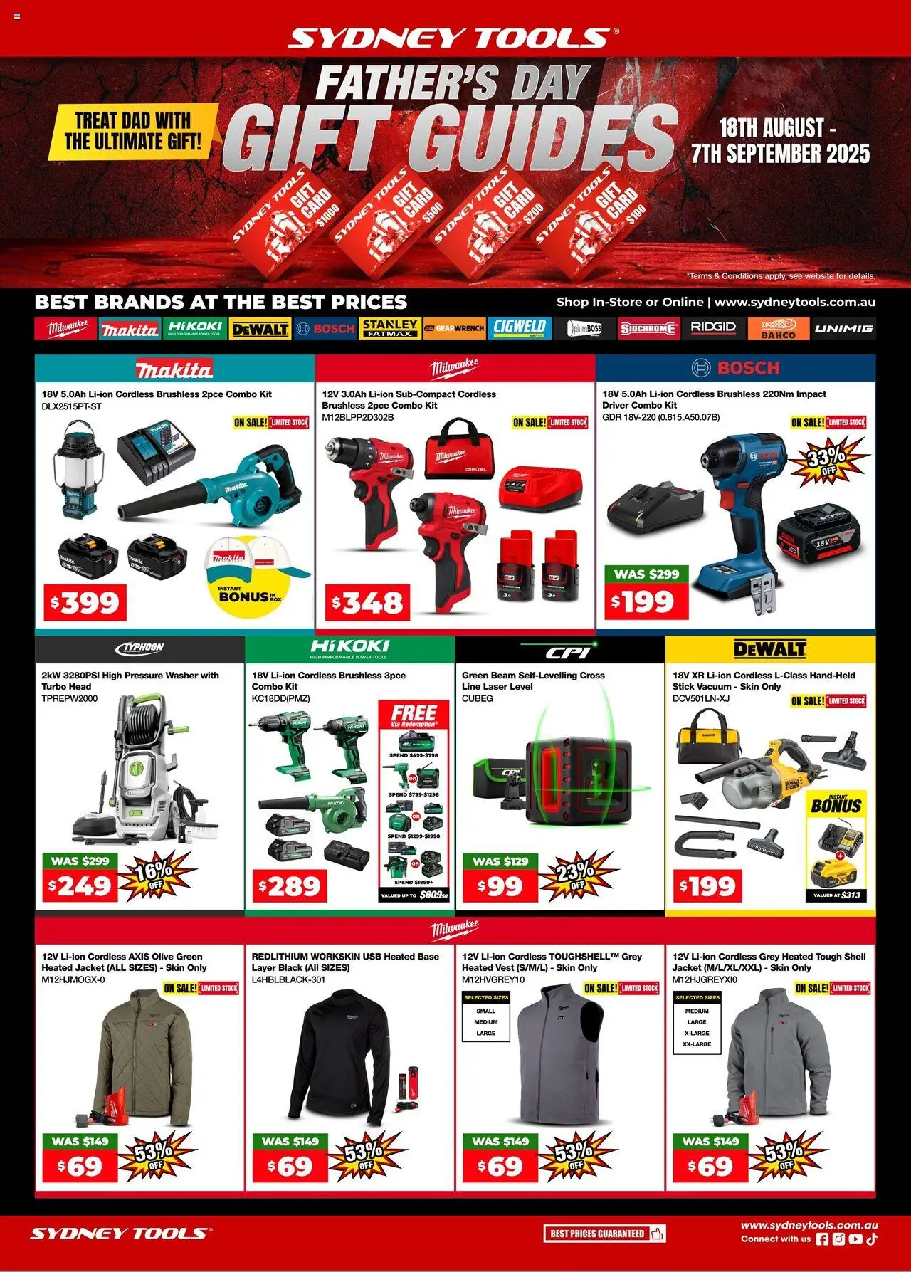 Sydney Tools Catalogue Father’s Day  - page 1- valid from 18/08/2025
