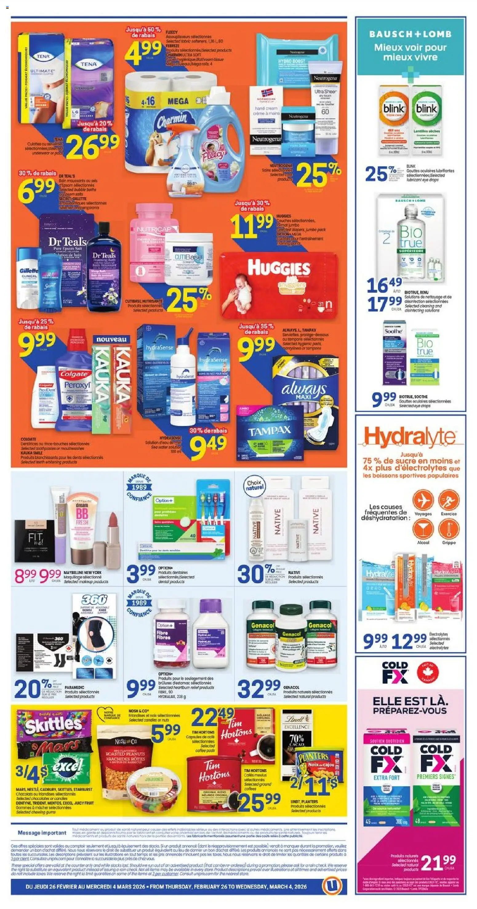 Uniprix weekly flyer / circulaire - page 2- valid from Feb 26, 2026