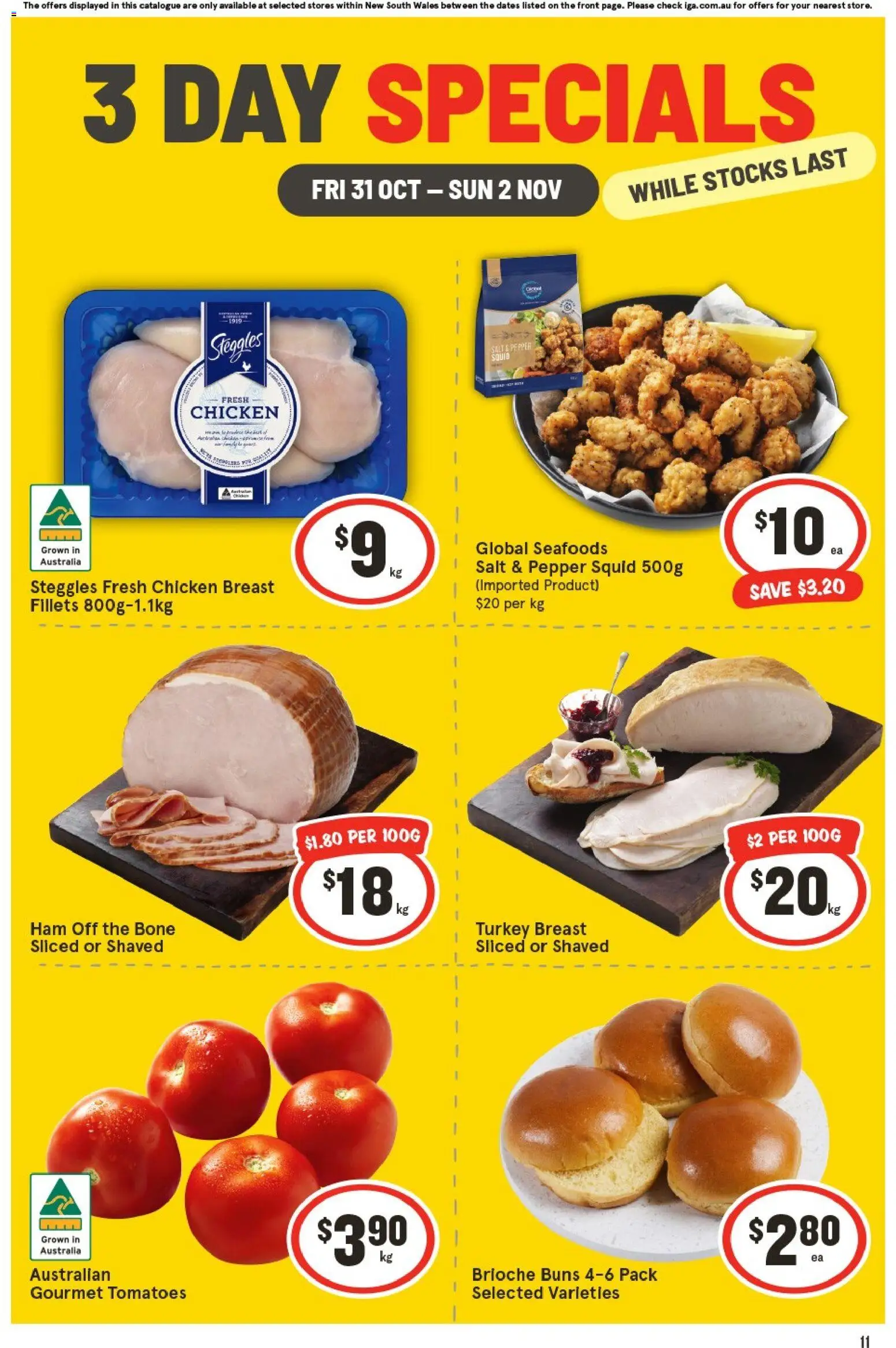 IGA - 3 Day Specials NSW - page 1- valid from 31/10/2025