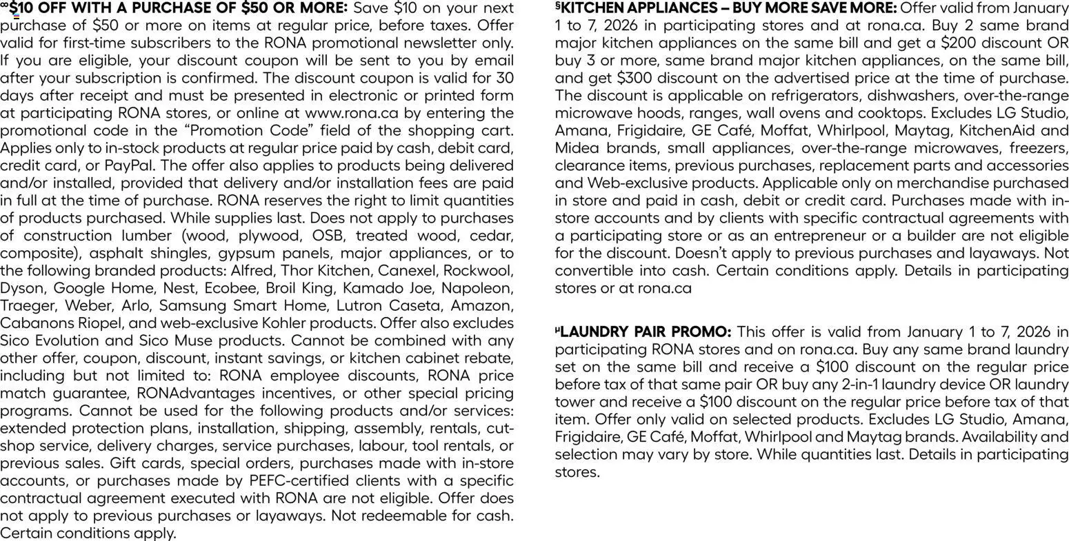 Rona weekly flyer - page 23- valid from Jan 1, 2026