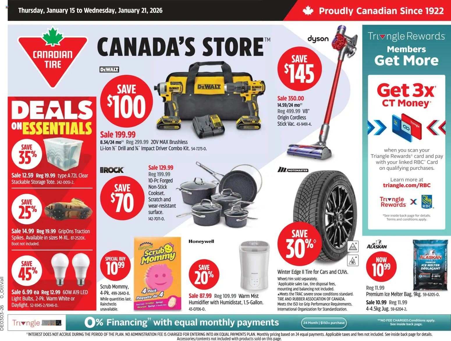 Canadian Tire weekly flyer - page 1- valid from Jan 15, 2026