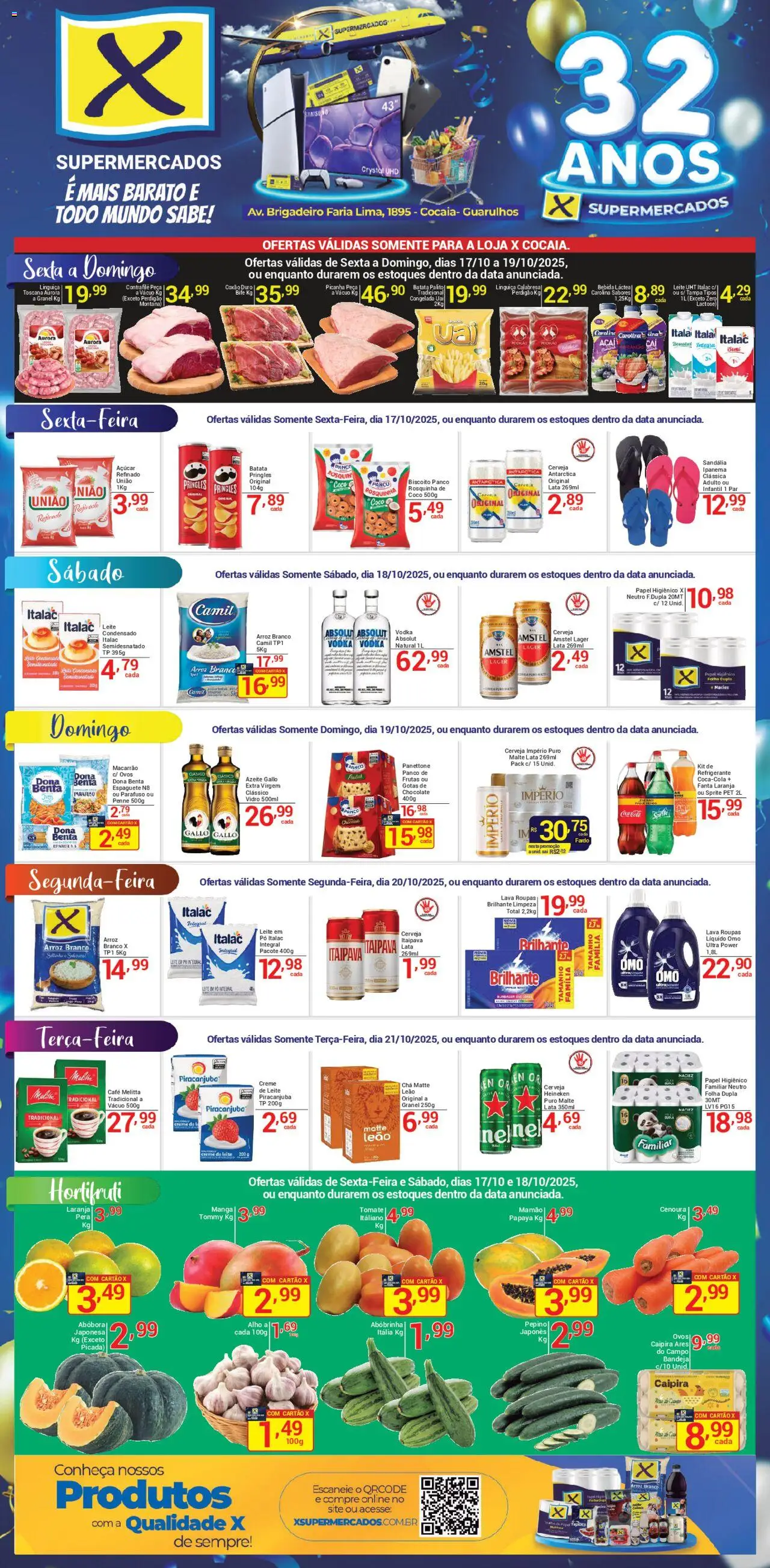 X Supermercados - Ofertas - Cocaia - página 1- válido a partir de 17/10/2025
