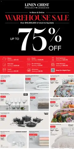 Preview Linen Chest weekly flyer valid from Sep 24, 2025