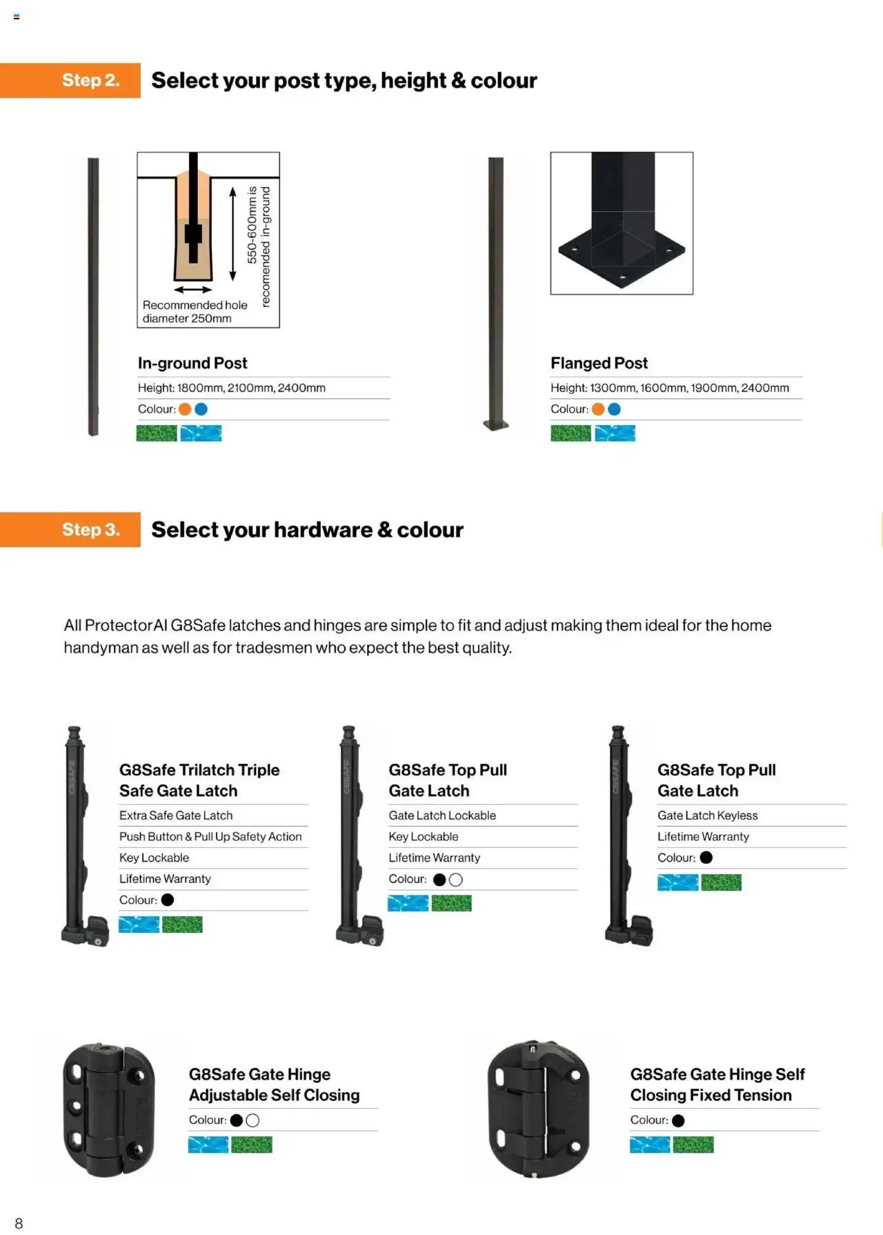 Bunnings Warehouse - Protectoral Aluminium and Glass Fencing Brochure - page 8- valid from 22/09/2025