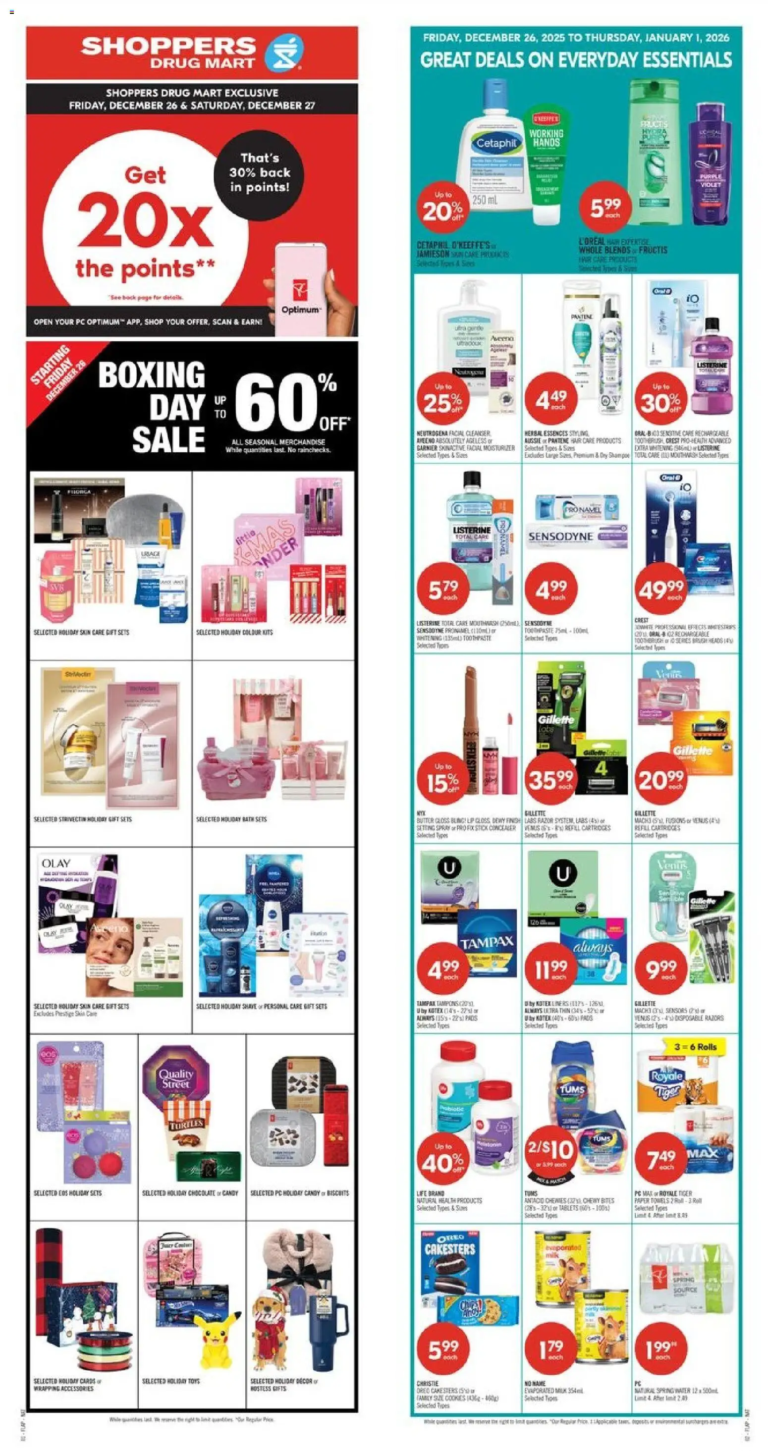 Shoppers weekly flyer / circulaire - page 1- valid from Dec 26, 2025