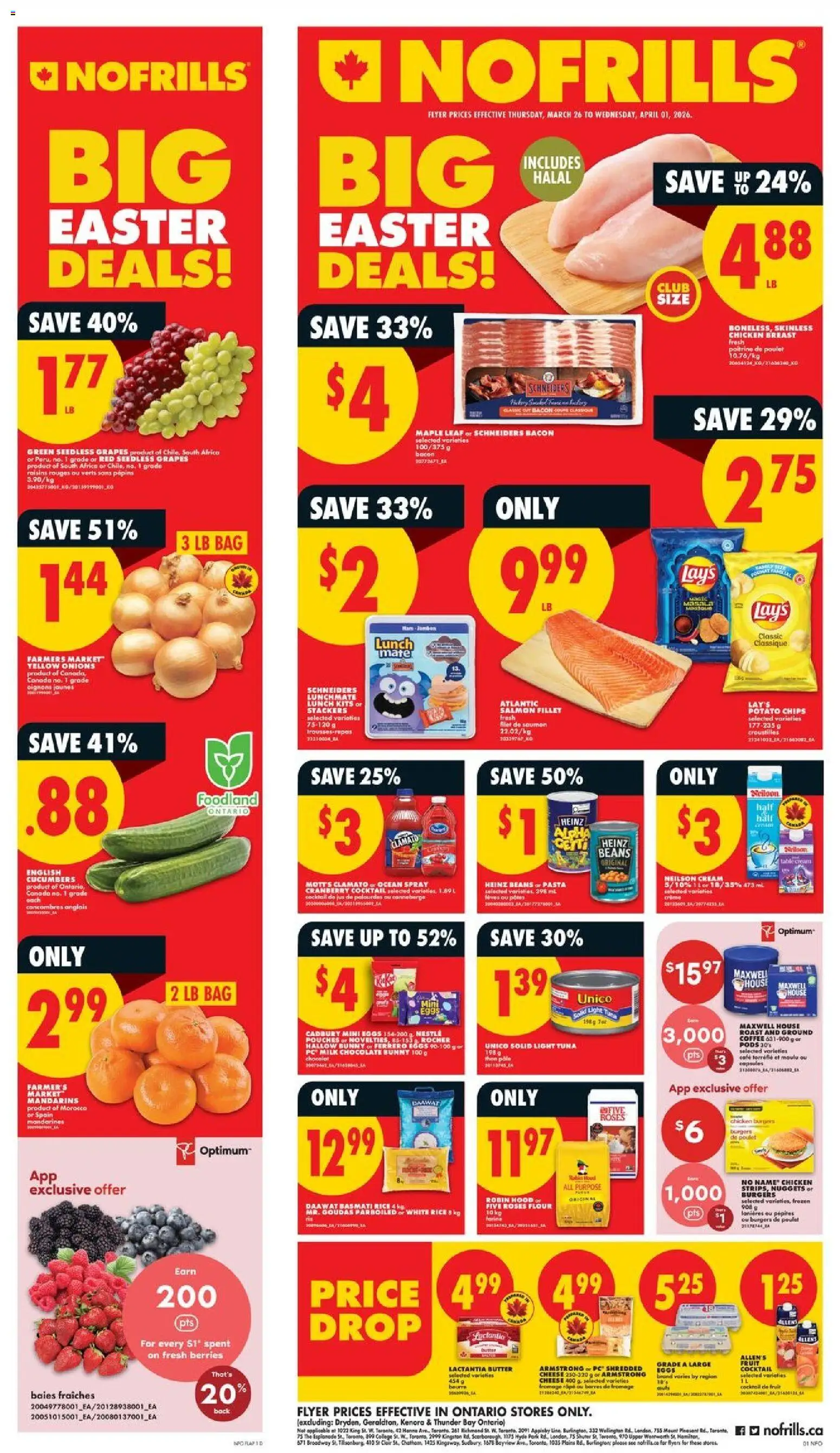 No Frills weekly flyer / circulaire - page 1- valid from Mar 26, 2026