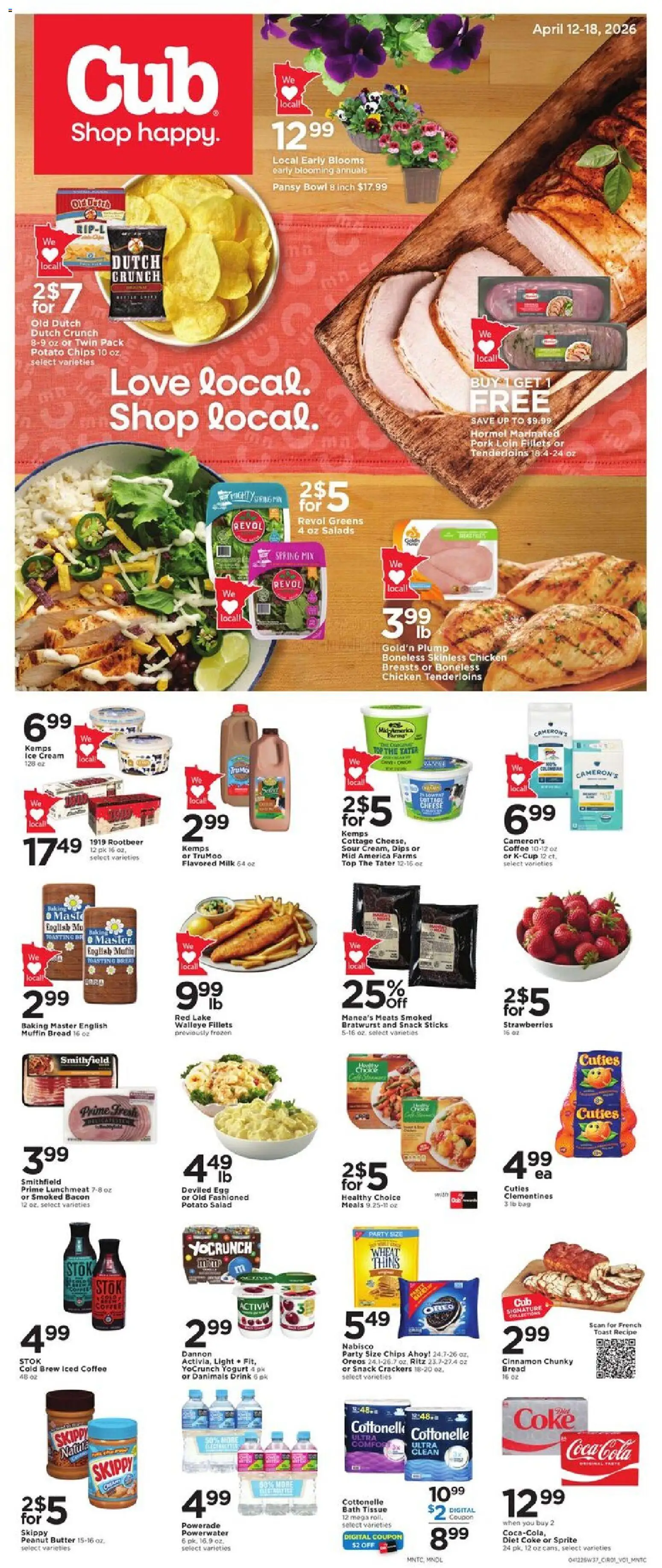 Cub Foods Weekly Ad - page 1- valid from 04/12/2026