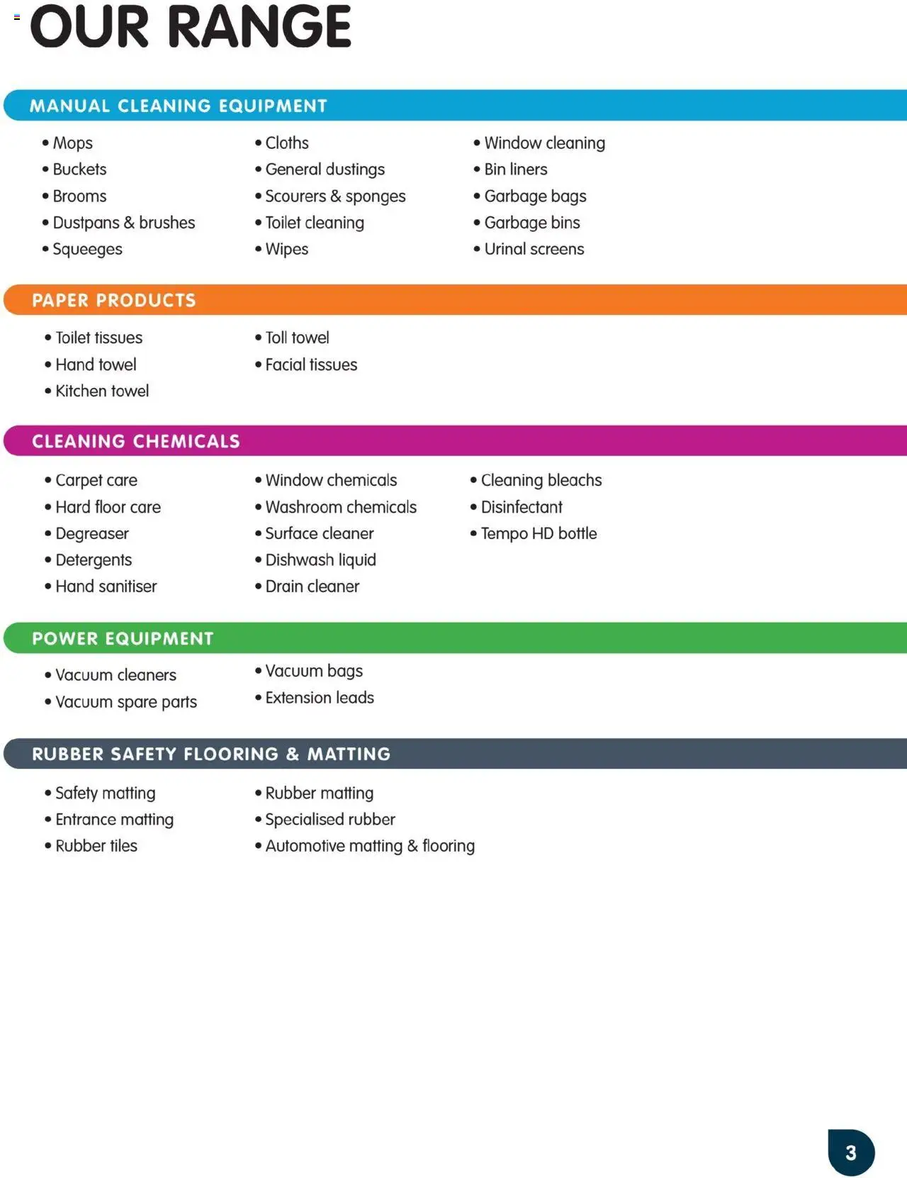 Clark Rubber Catalogue  - page 3- valid from 05/05/2025