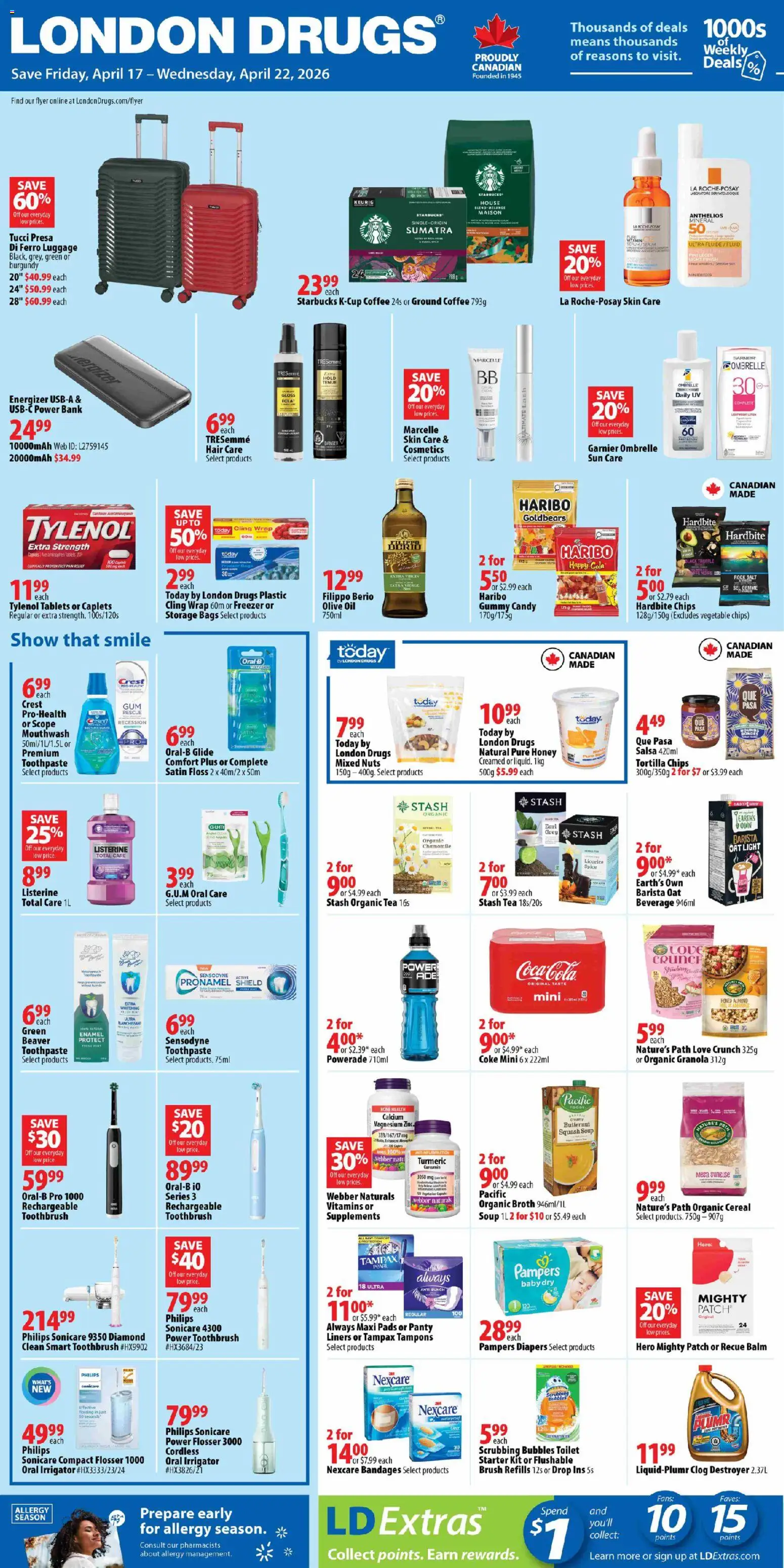 London Drugs weekly flyer / circulaire - page 1- valid from Apr 17, 2026