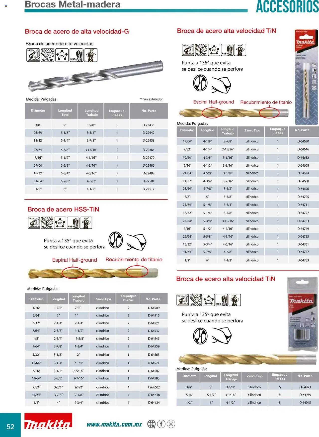 Makita catálogo Accesorios - página 52- válido desde 08/07/2024