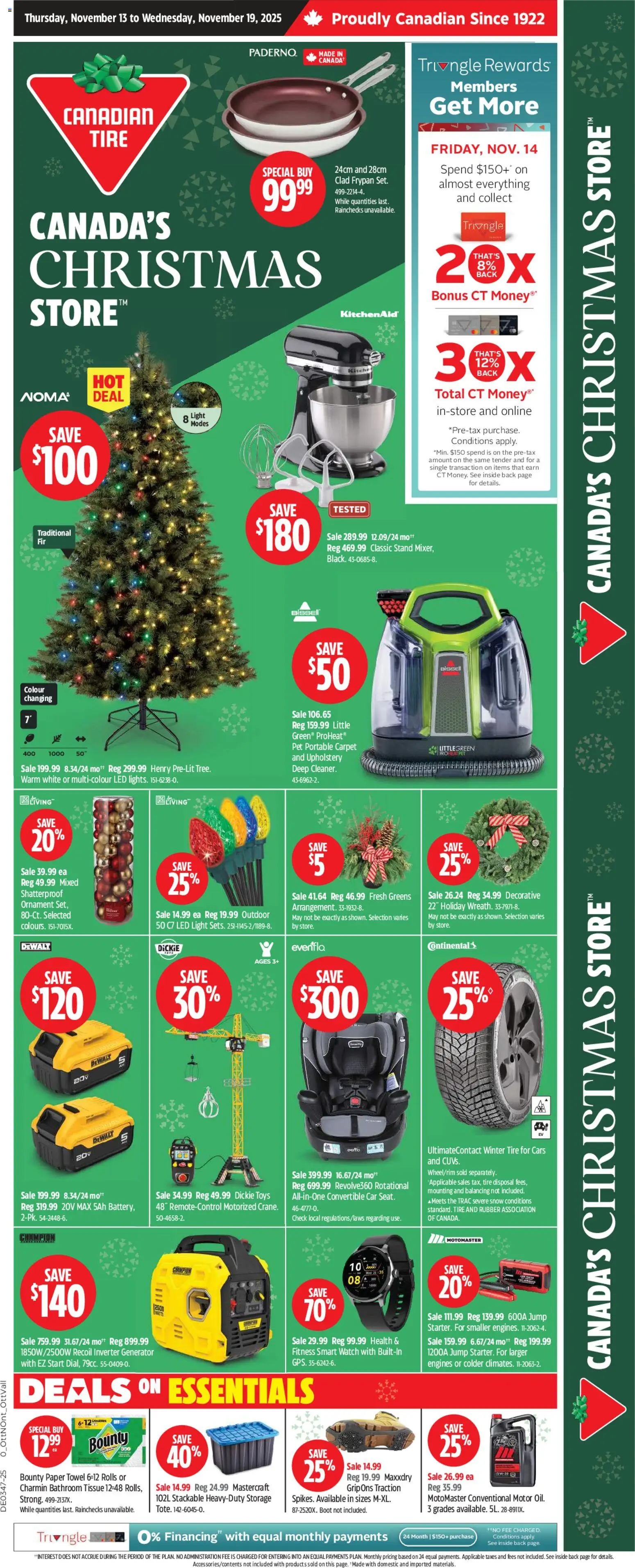 Canadian Tire weekly flyer - page 1- valid from Nov 13, 2025