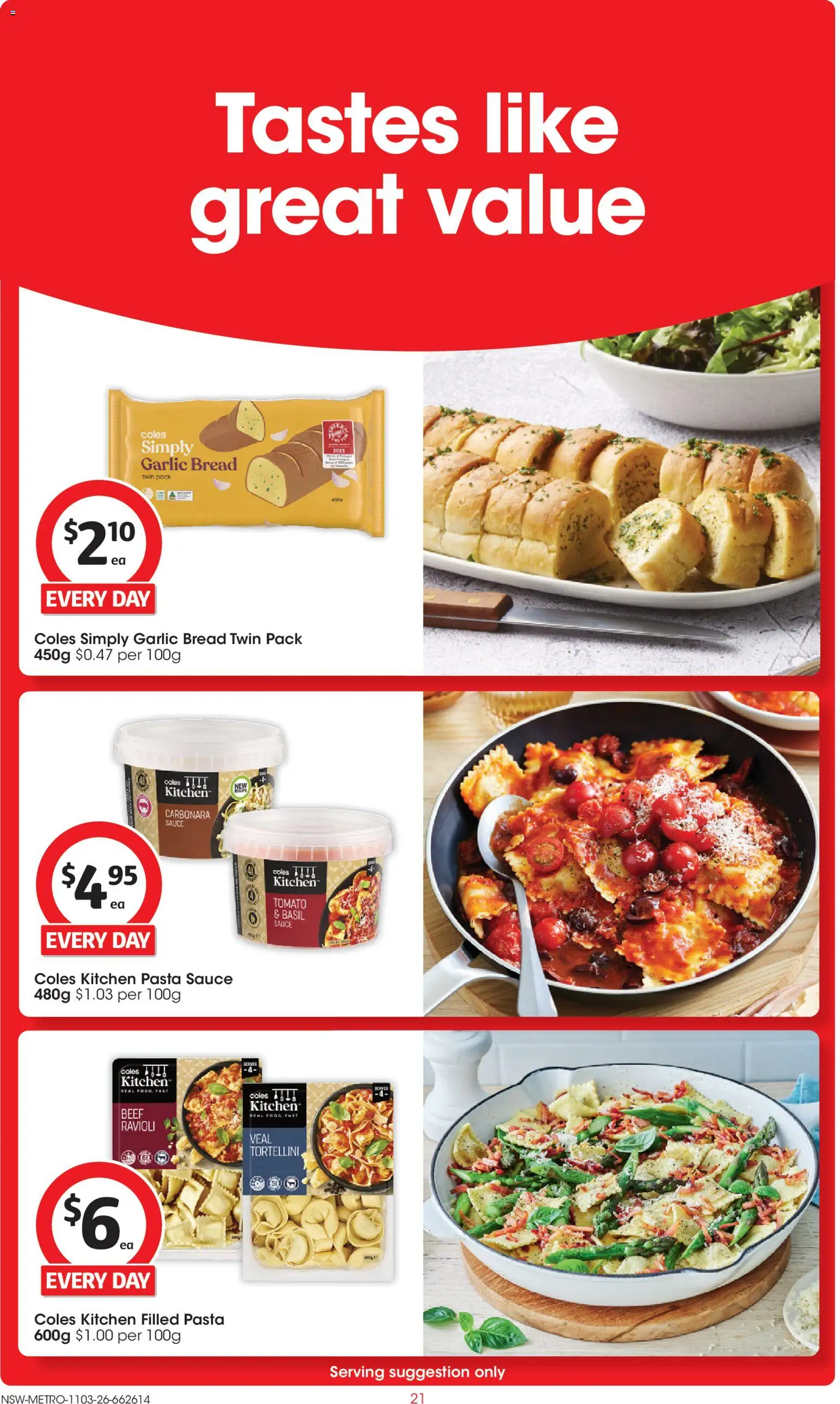 Coles catalogue  - page 21- valid from 11/03/2026
