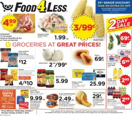 Preview Food 4 Less Weekly Ad valid from 10/01/2025