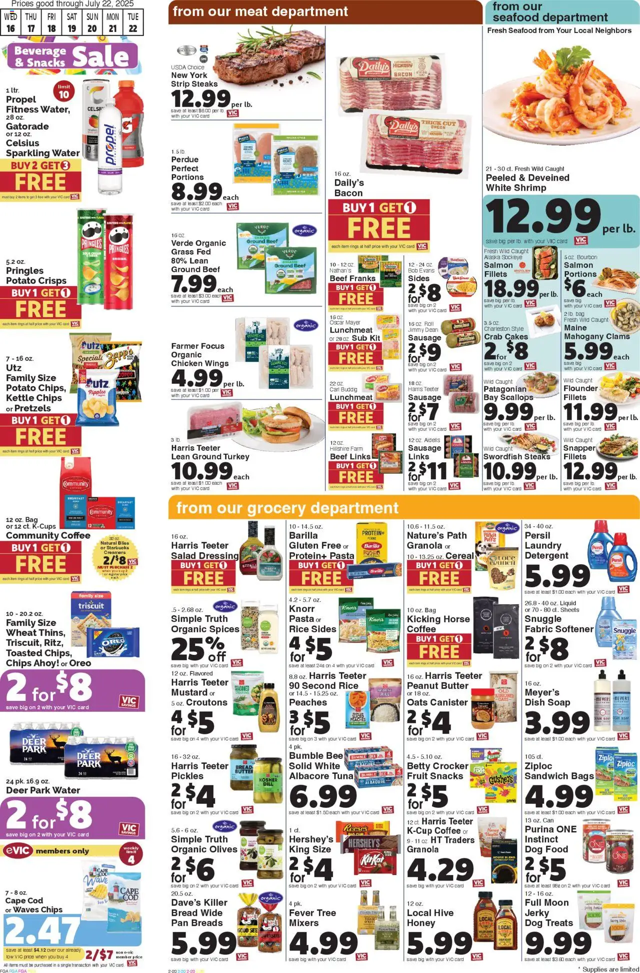 Harris Teeter Weekly Ad - page 2- valid from 07/16/2025