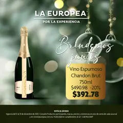 La Europea catálogo Vino Espunoso  válido desde 12/12/2025