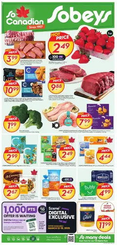 Preview Sobeys weekly flyer / circulaire valid from Mar 12, 2026