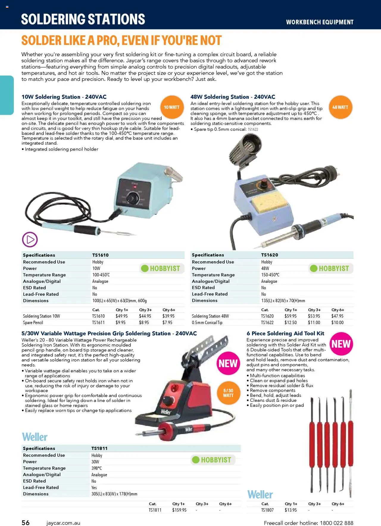 Jaycar Engineering & Scientific Catalogue 2025/2026  - page 56- valid from 09/07/2025