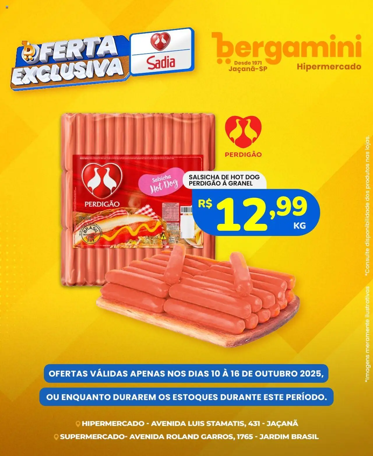 Supermercado Bergamini - Ofertas Sadia e Perdigão - página 1- válido a partir de 10/10/2025
