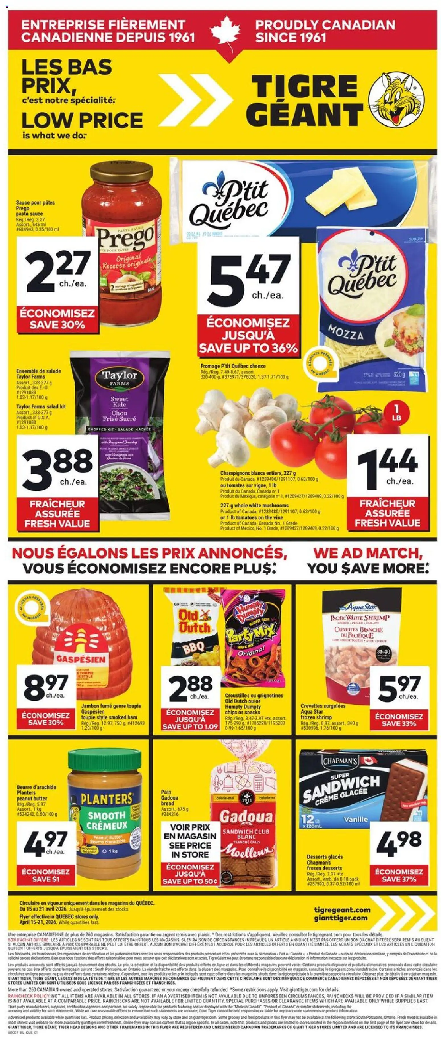 Giant Tiger weekly flyer / circulaire - page 1- valid from Apr 15, 2026