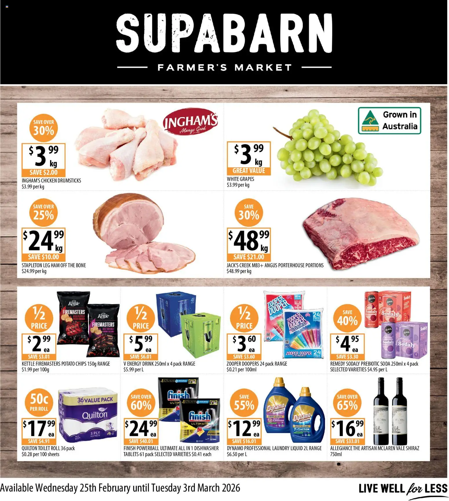 Supabarn Catalogue  - page 1- valid from 25/02/2026