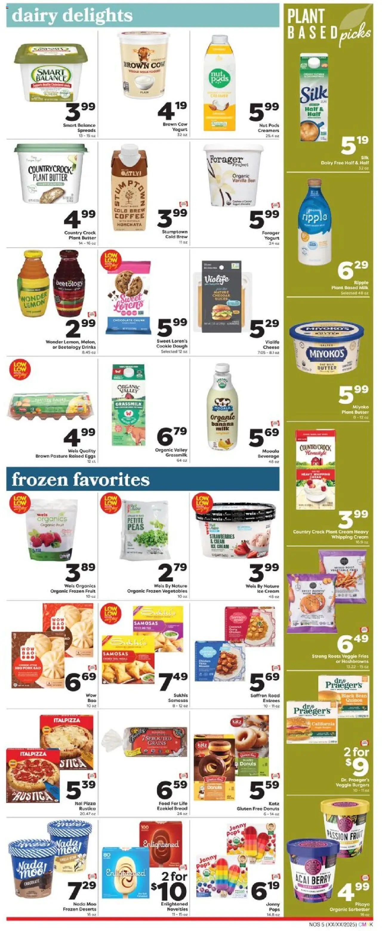 Weis Monthly Ad - page 5- valid from 07/10/2025