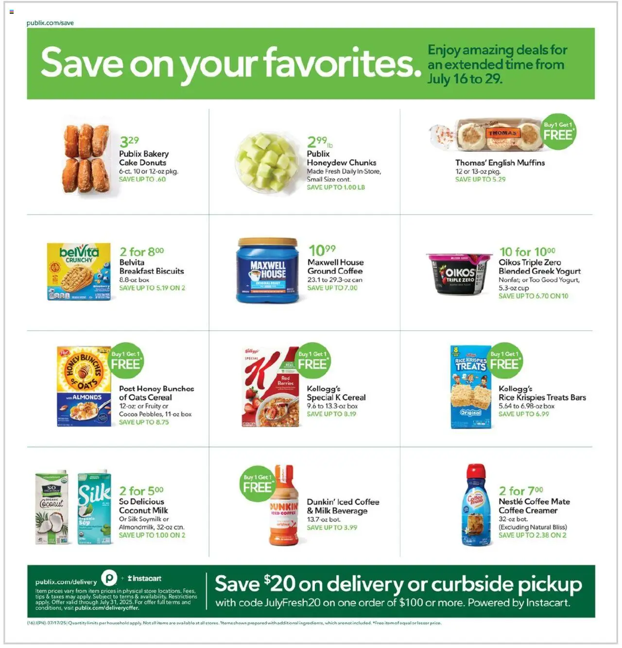 Publix Weekly Ad - page 16- valid from 07/16/2025