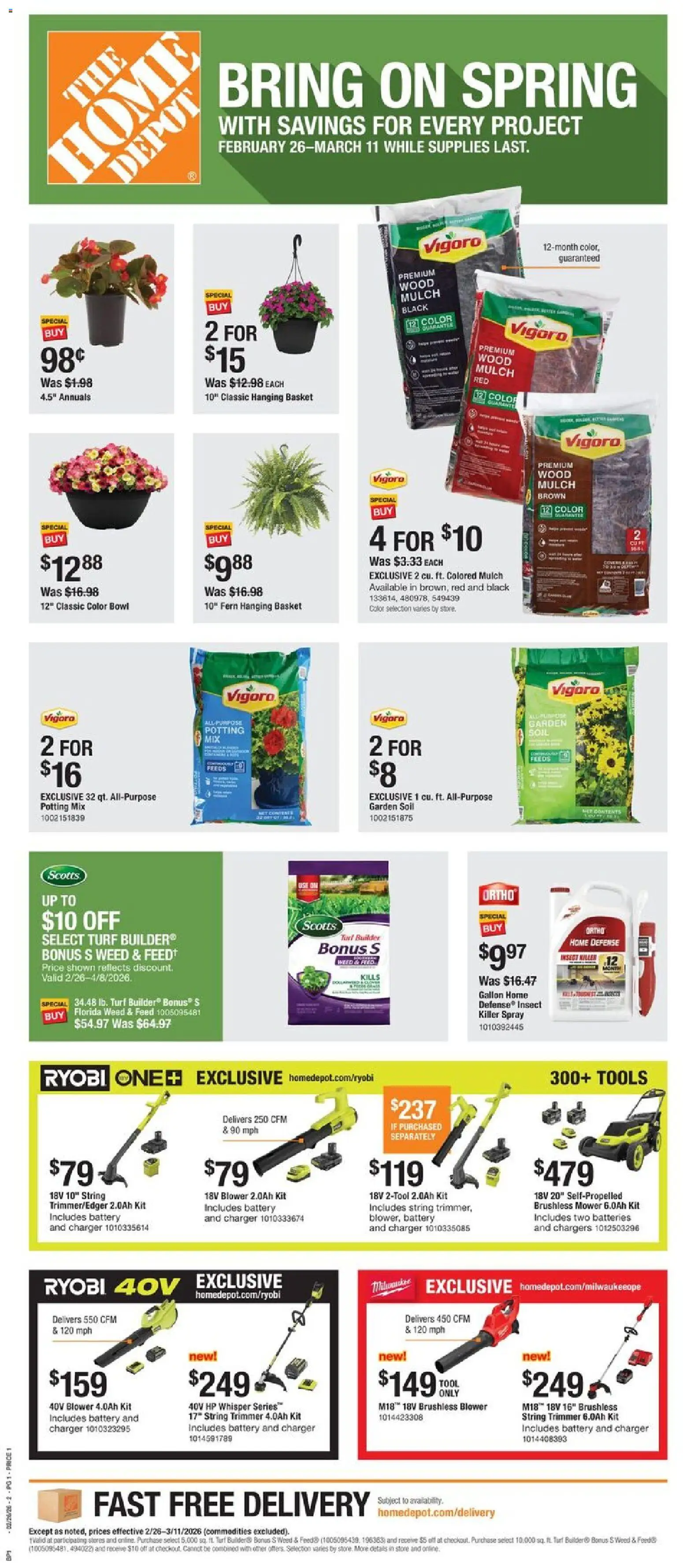 Home Depot Local Ad - FL - page 1- valid from 02/26/2026