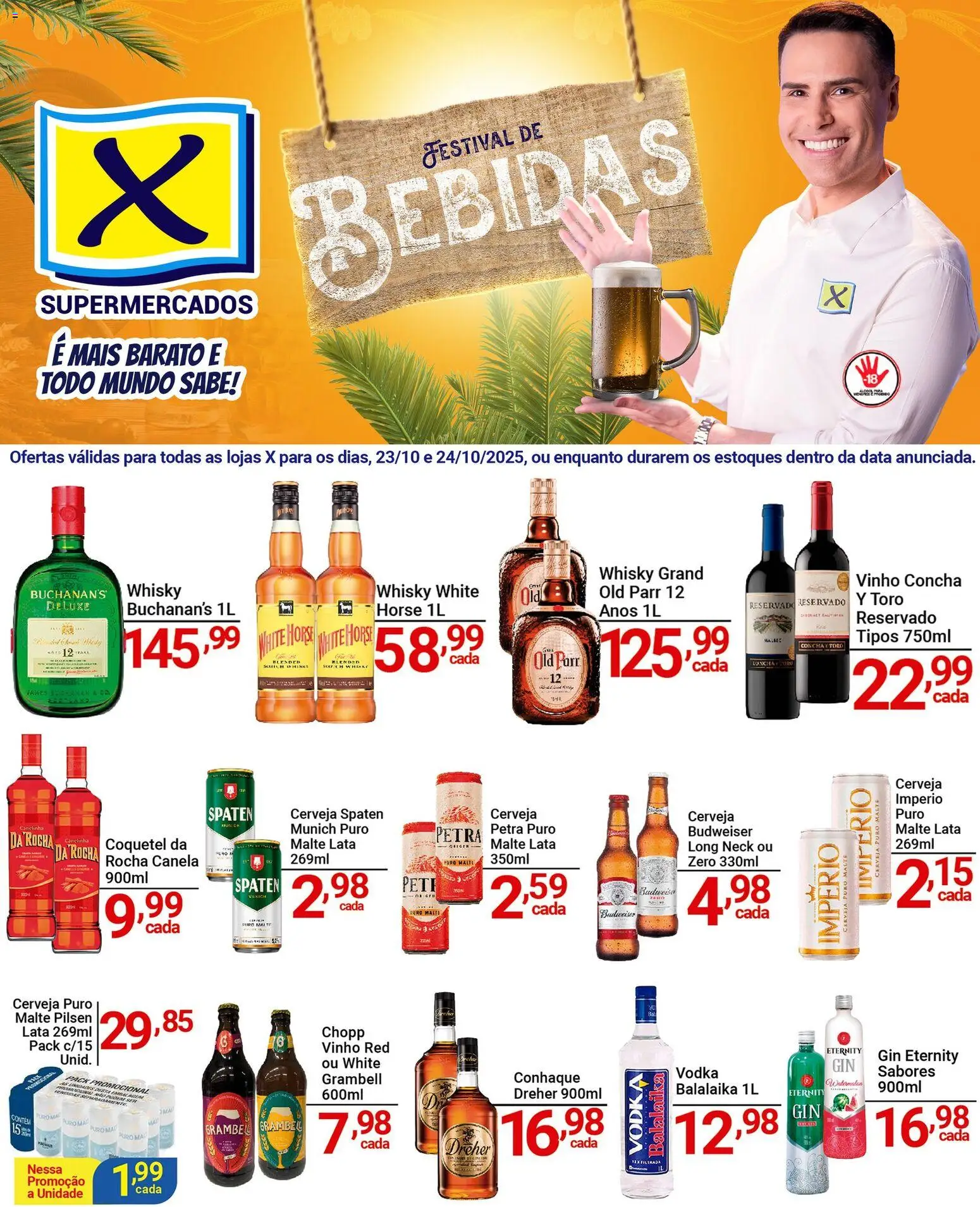 X Supermercados - Ofertas Festival de Bebidas - página 1- válido a partir de 23/10/2025
