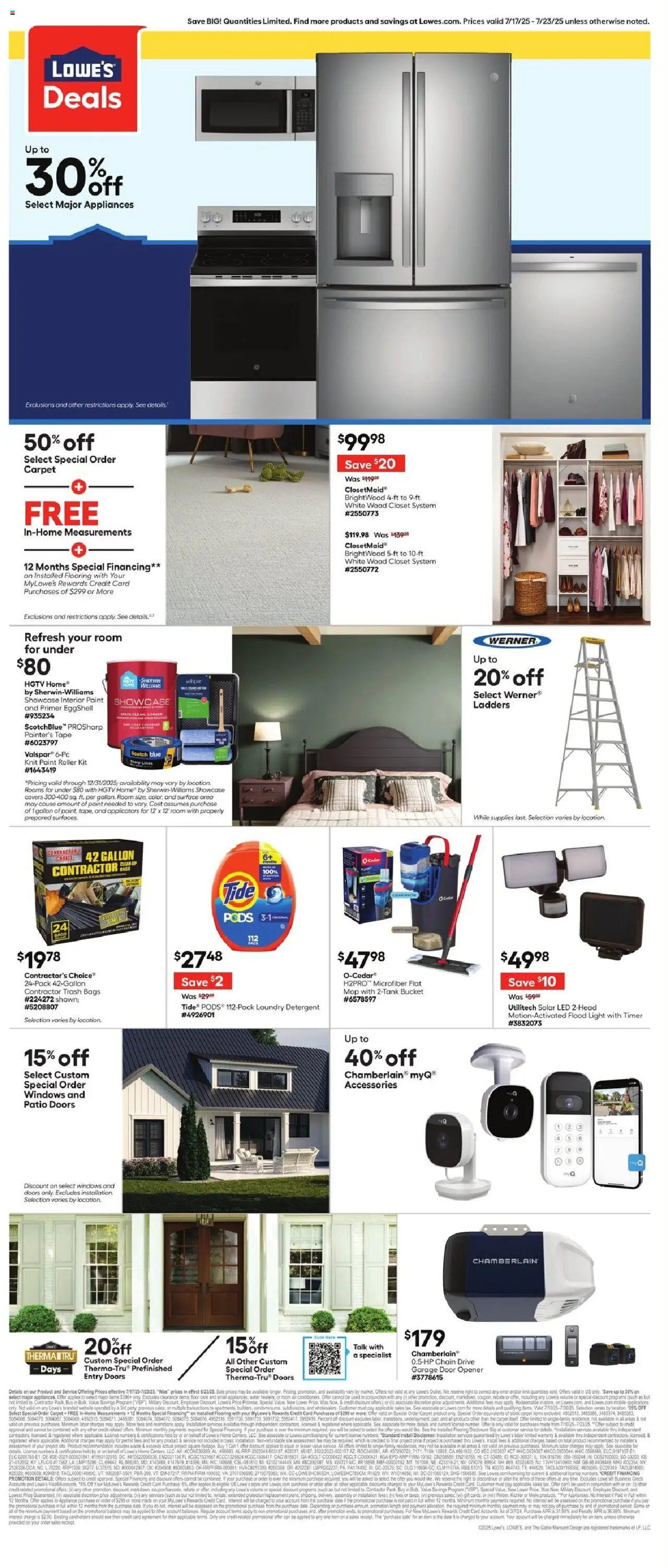 Lowe's Weekly Ad - page 2- valid from 07/17/2025